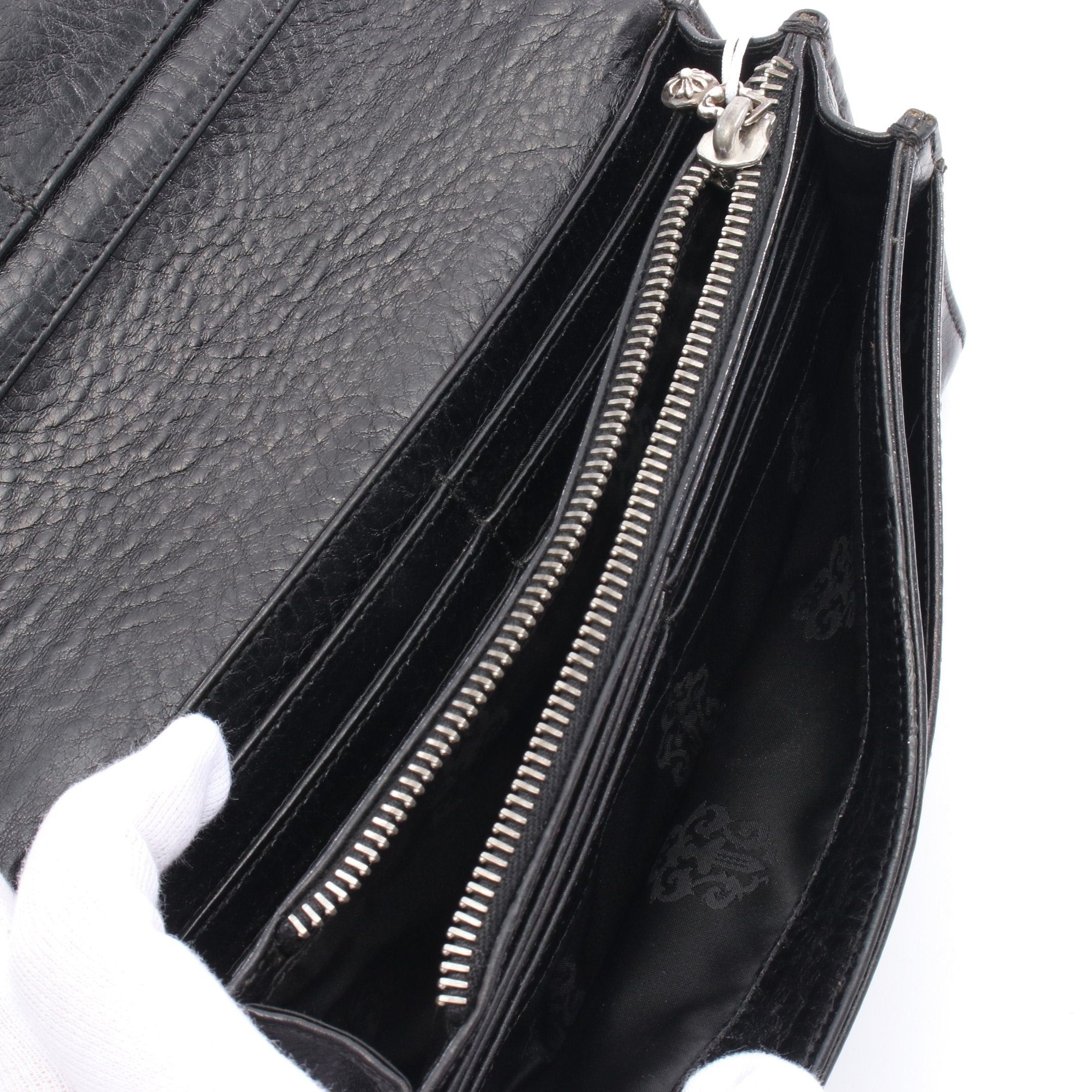 Chrome Hearts Chrome Hearts Judy Bi-Fold Long Wallet Leather Black Size ONE SIZE - 3 Thumbnail