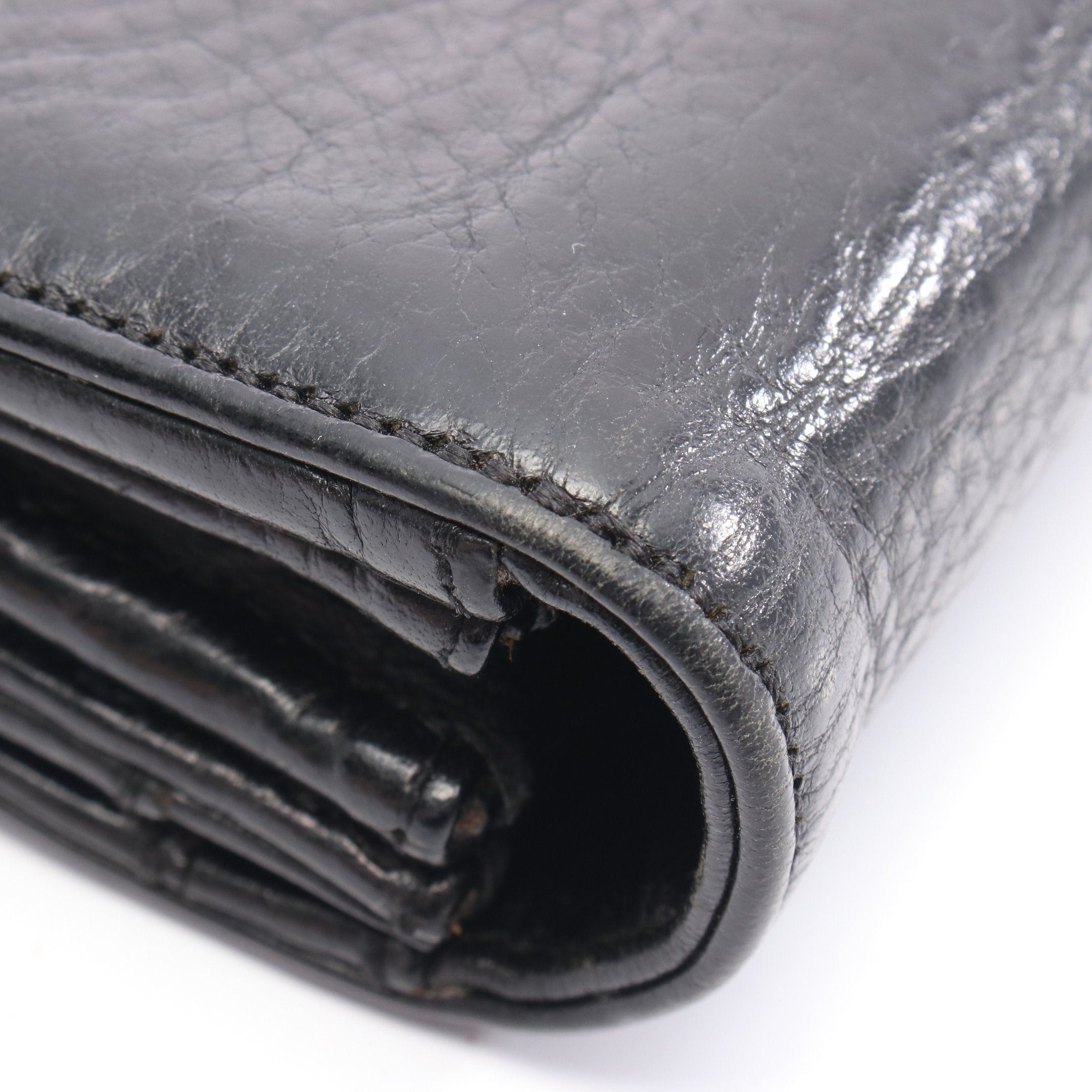Chrome Hearts Chrome Hearts Judy Bi-Fold Long Wallet Leather Black Size ONE SIZE - 5 Thumbnail