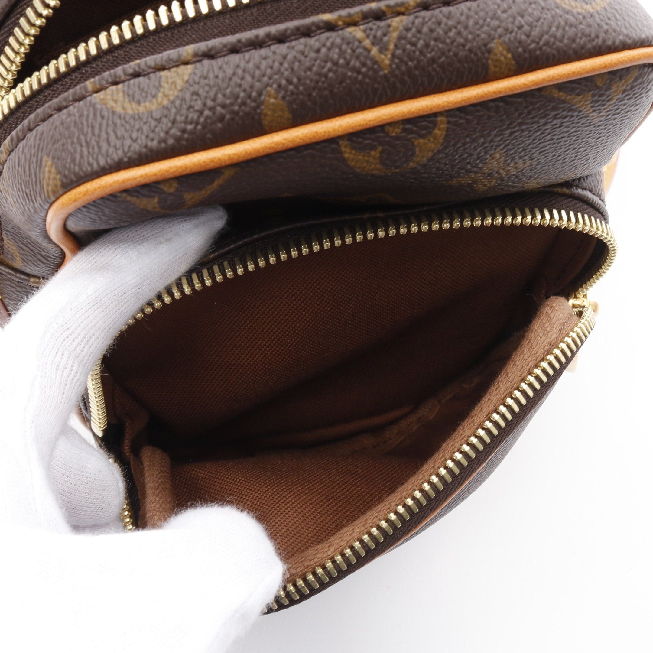 Louis Vuitton Louis Vuitton Amazon Monogram Shoulder Bag Leather Brown Size ONE SIZE - 4 Thumbnail
