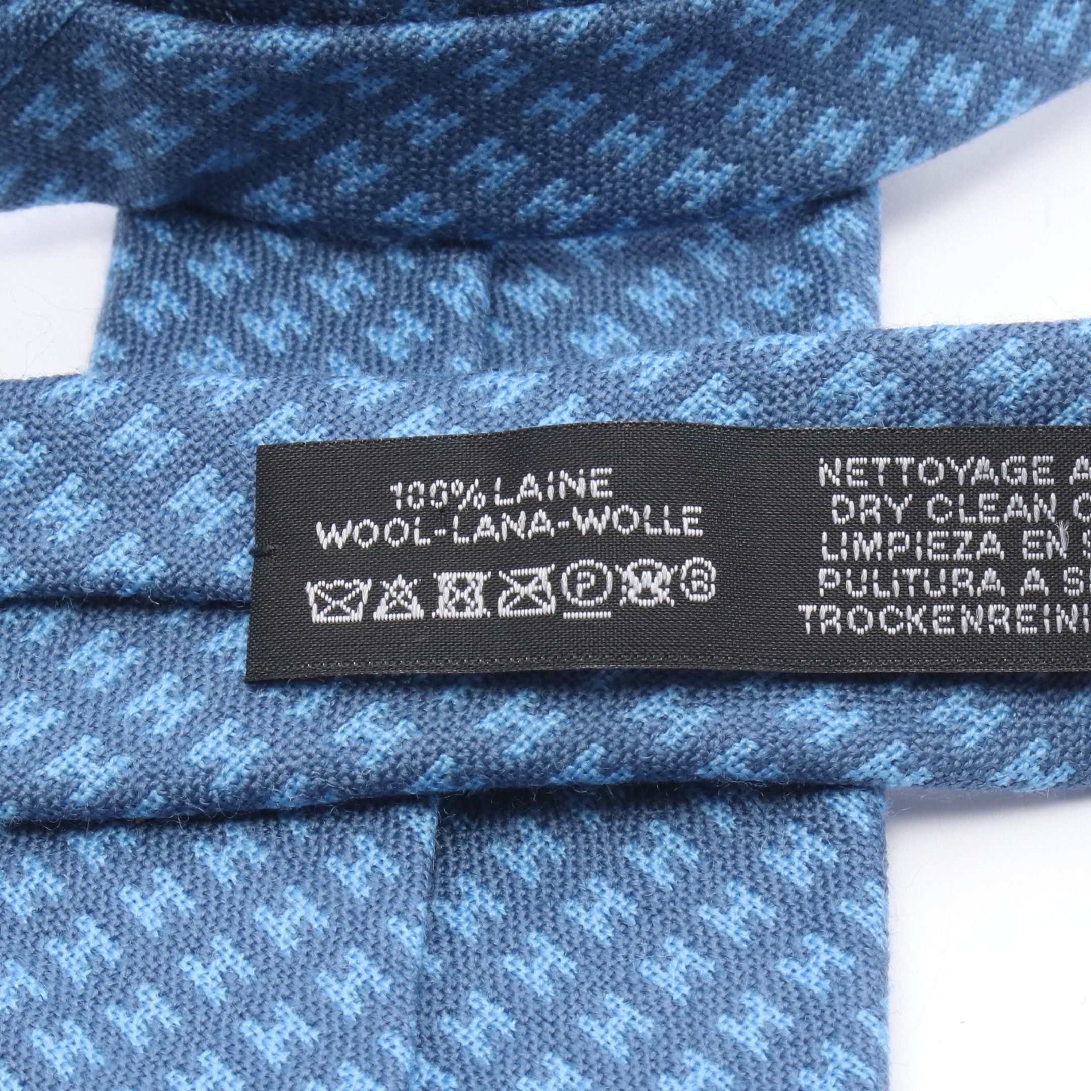 Hermes Hermes Tie Wool Blue Size ONE SIZE - 5 Thumbnail