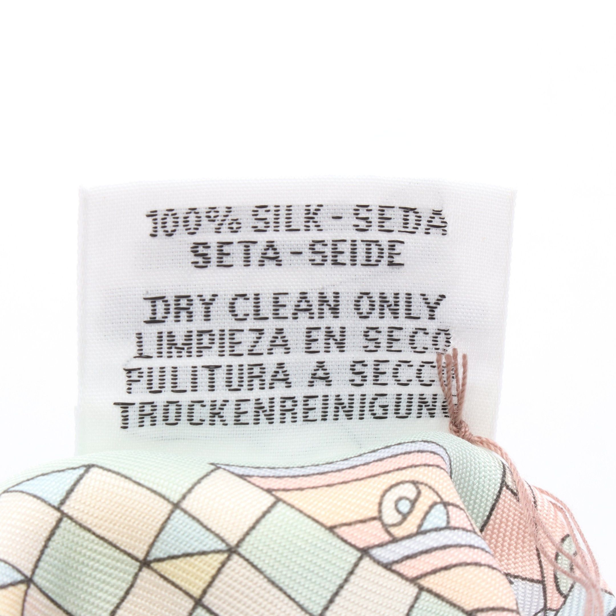 Hermes Hermes Twilly De Aux Duels Vieux Ribbon Scarf Silk Light Blue Green Multicolor Size ONE SIZE - 3 Thumbnail