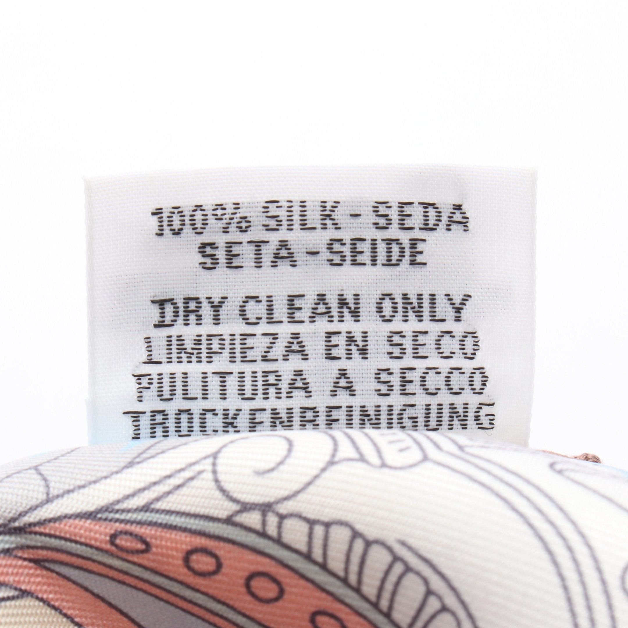 Hermes Hermes Twilly Sur Mon Nuage Ribbon Scarf Silk Orange Brown Multicolor Size ONE SIZE - 3 Thumbnail