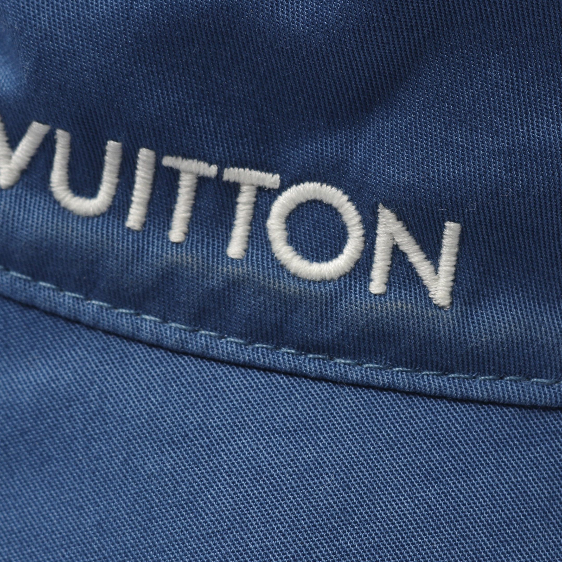 Louis Vuitton Louis Vuitton Monogram Denim Bucket Hat Cotton Blue Size ONE SIZE - 7 Thumbnail