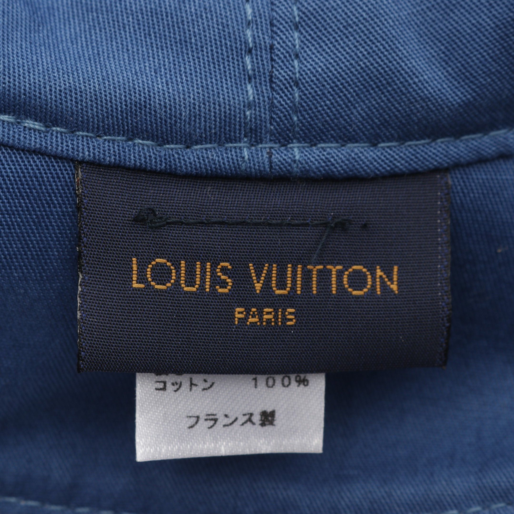 Louis Vuitton Louis Vuitton Monogram Denim Bucket Hat Cotton Blue Size ONE SIZE - 4 Thumbnail