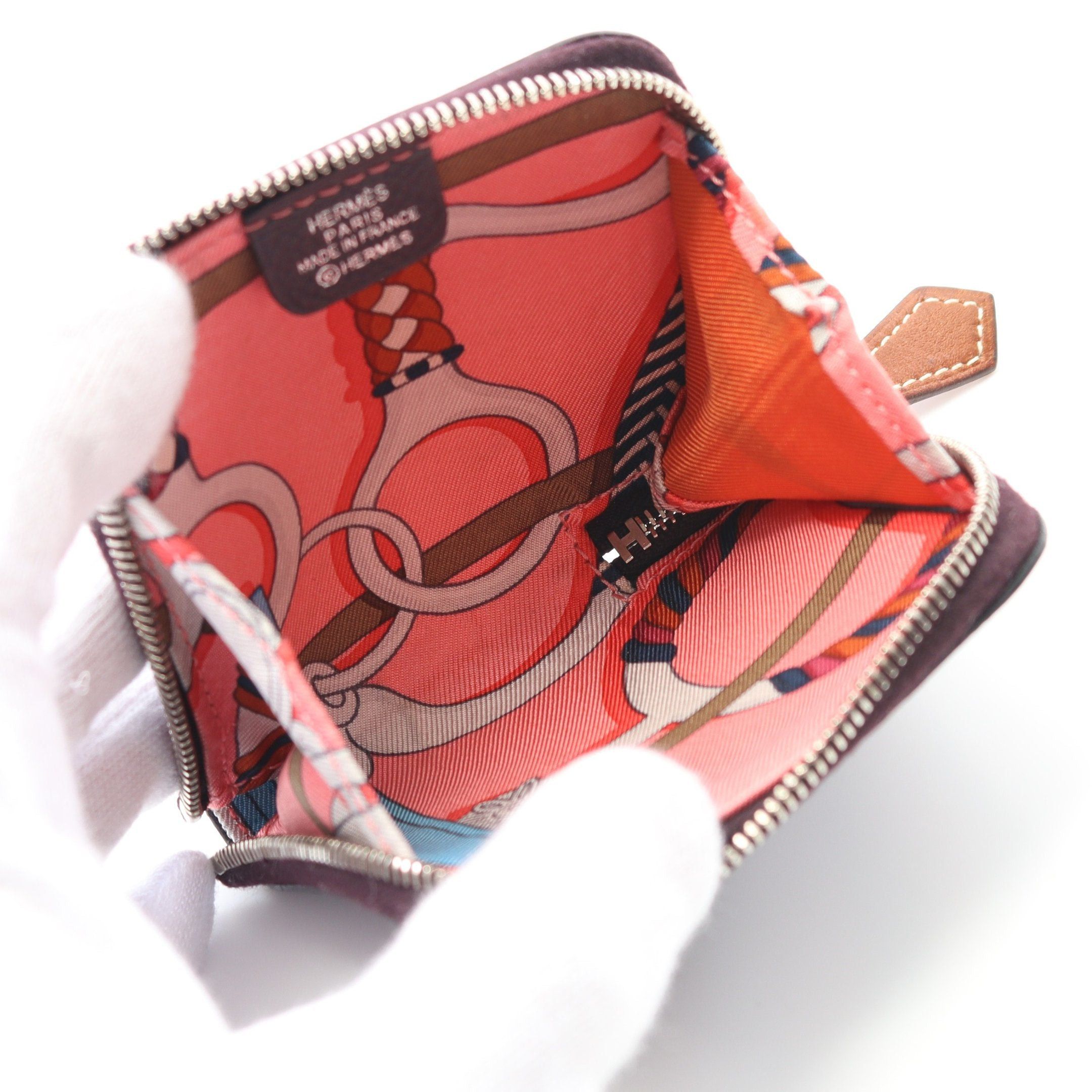 Hermes Hermes Azap Compact Mini Silk In Coin Purse Veau Epsom Dark Purple Silver Hardware D Stamp Size ONE SIZE - 3 Thumbnail