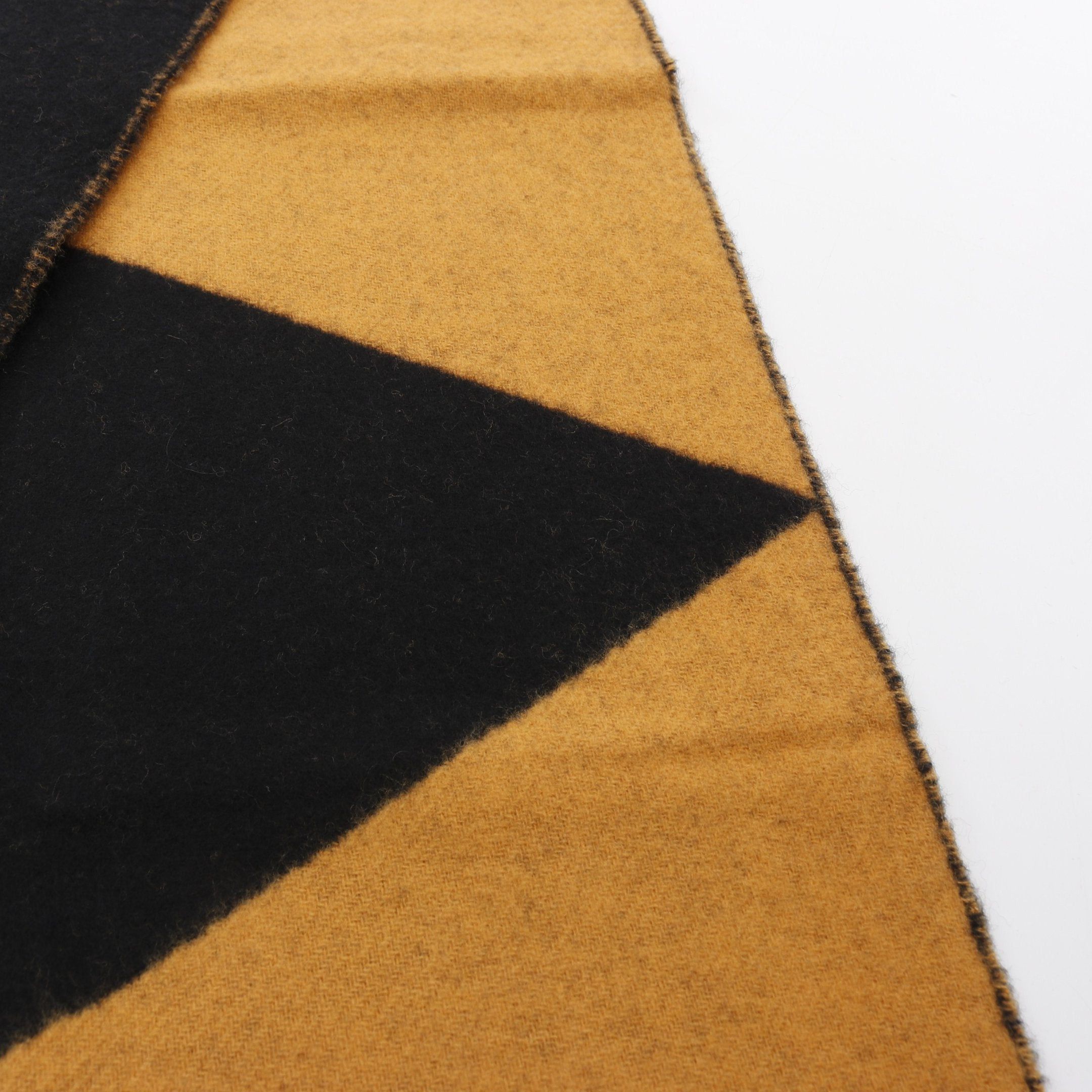 Hermes Hermes Kazak Zigzag Scarf Cashmere Black Orange Size ONE SIZE - 4 Thumbnail