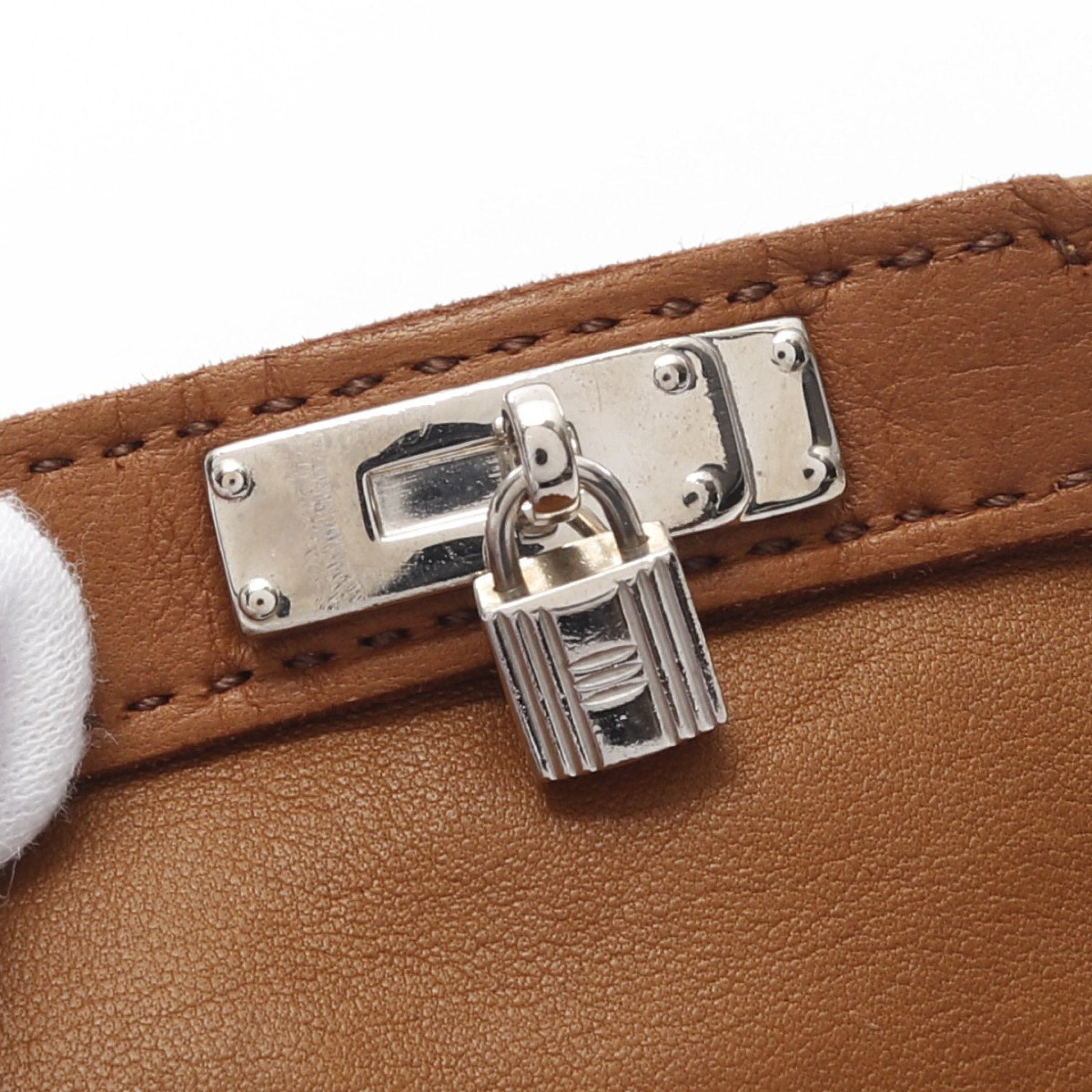 Hermes Hermes Soya Kelly Gloves Glove Lambskin Black Silver Hardware Size ONE SIZE - 7 Thumbnail