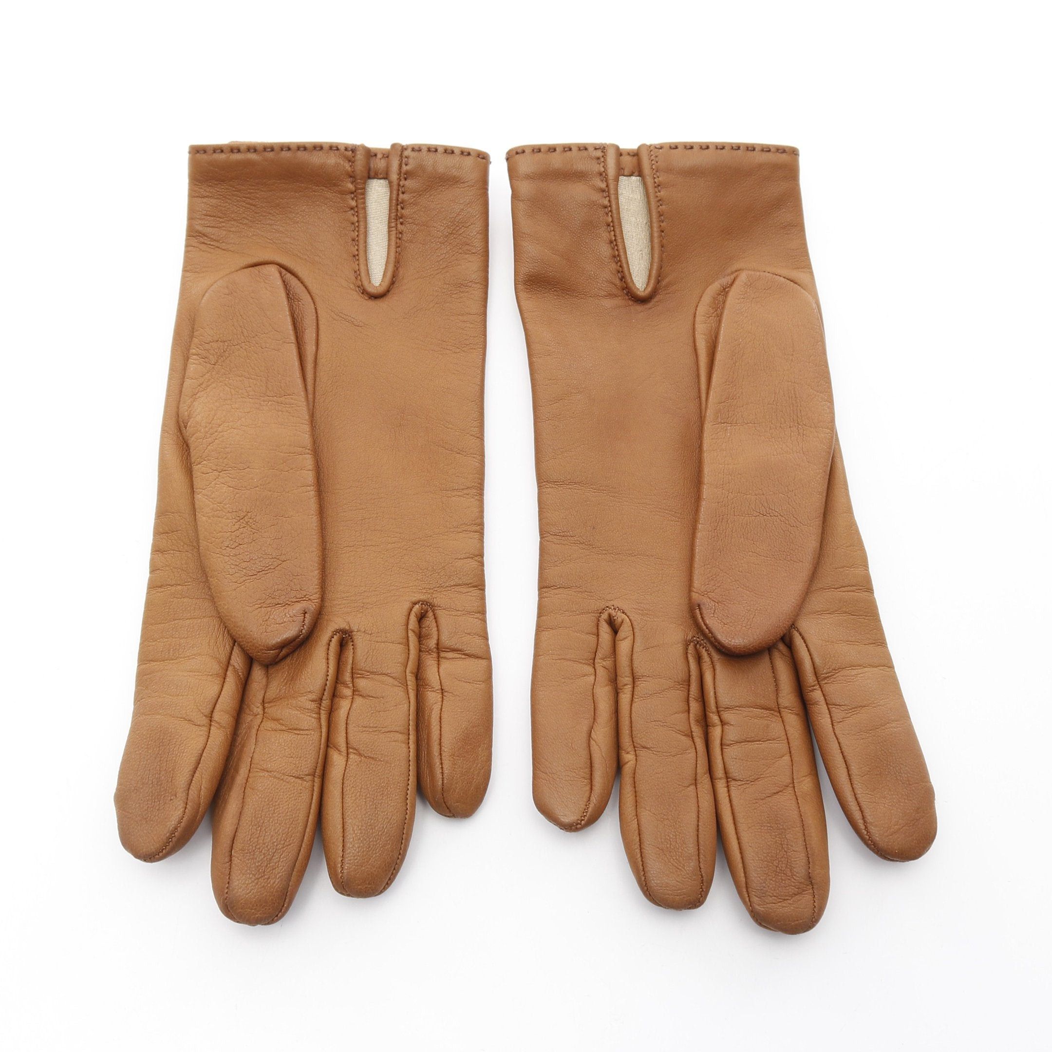Hermes Hermes Soya Kelly Gloves Glove Lambskin Black Silver Hardware Size ONE SIZE - 2 Thumbnail