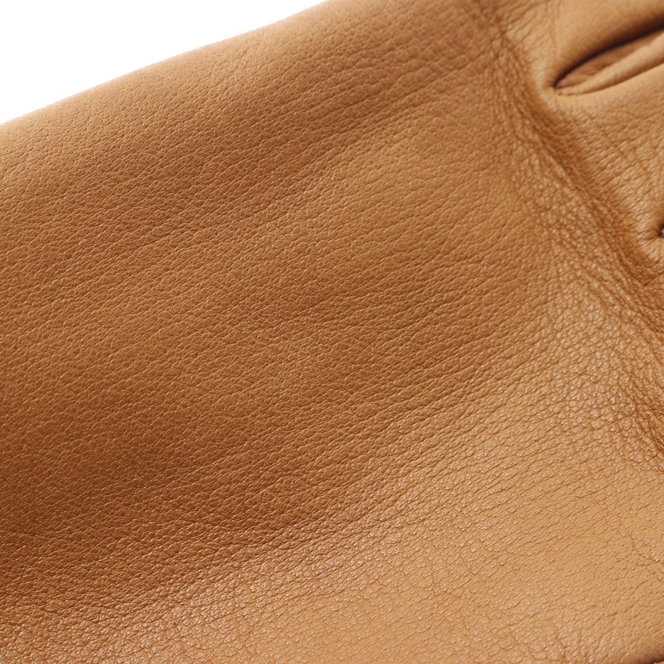 Hermes Hermes Soya Kelly Gloves Glove Lambskin Black Silver Hardware Size ONE SIZE - 6 Thumbnail
