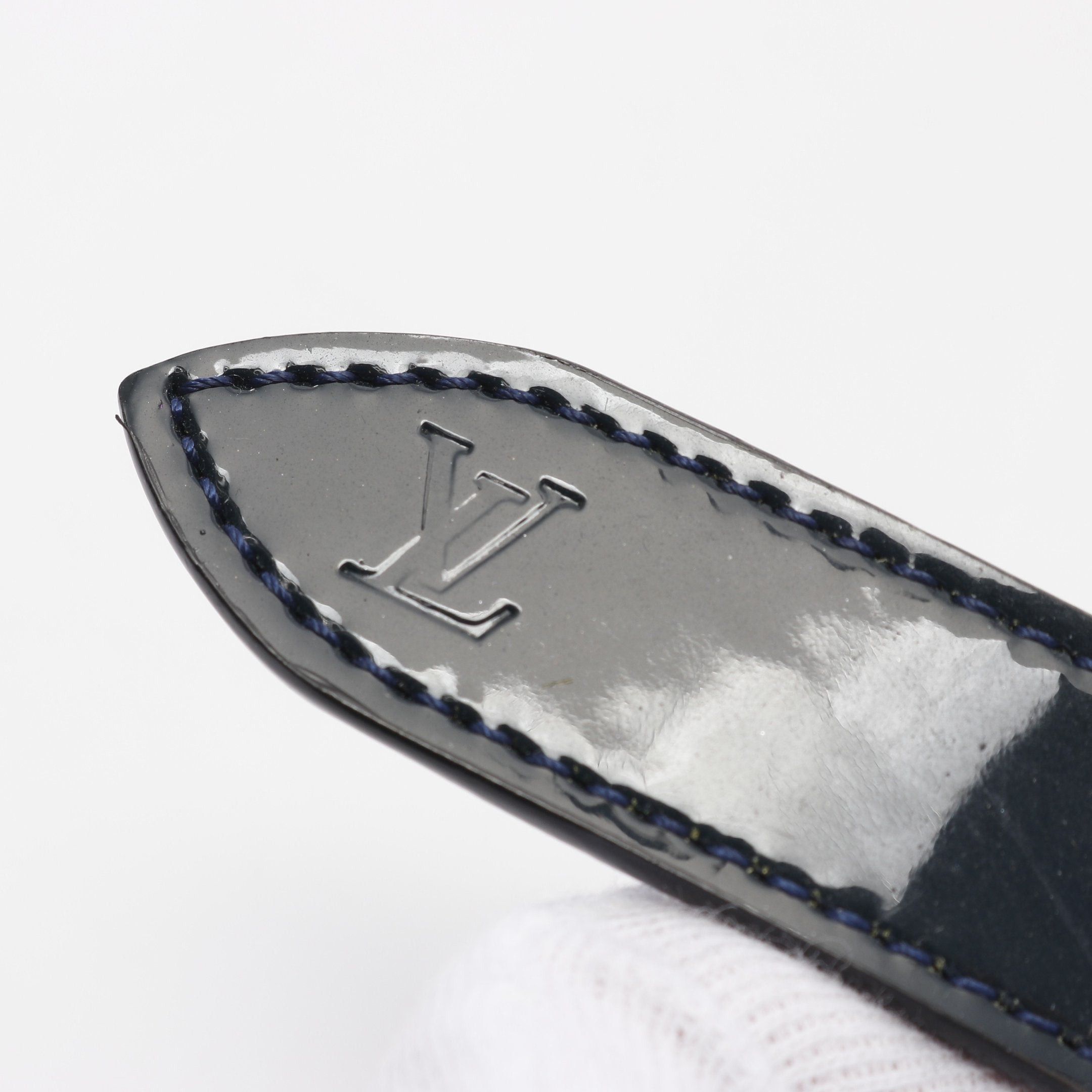 Louis Vuitton Louis Vuitton Belt Patent Leather Dark Navy Size ONE SIZE - 9 Thumbnail