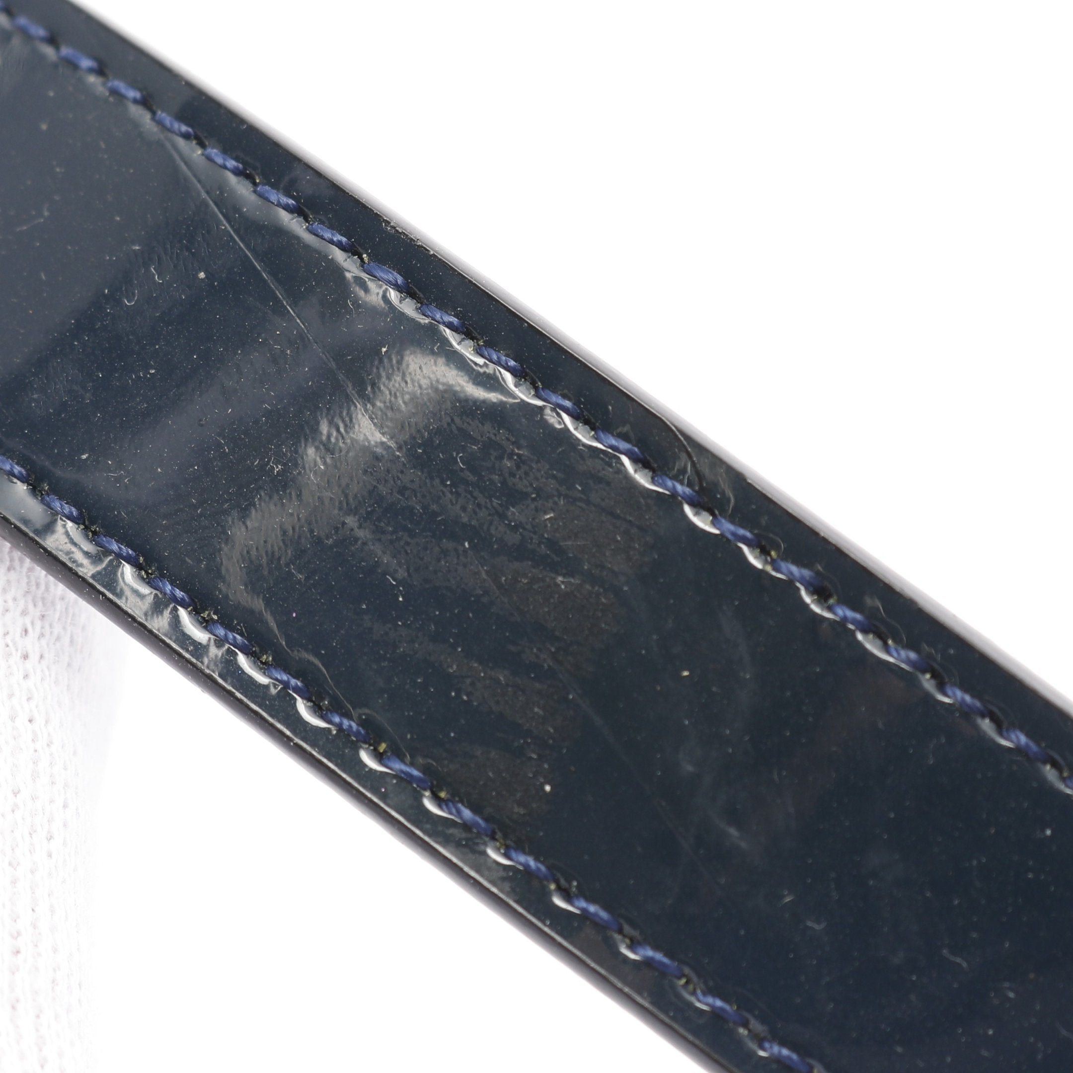 Louis Vuitton Louis Vuitton Belt Patent Leather Dark Navy Size ONE SIZE - 8 Thumbnail
