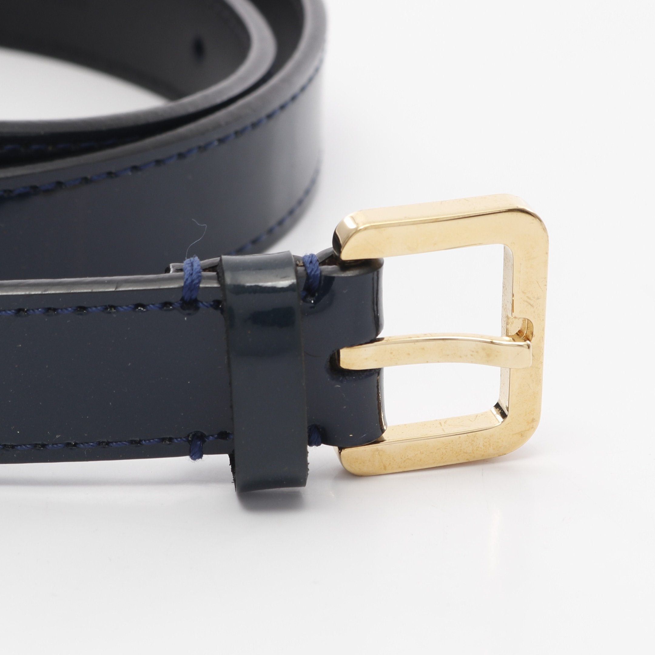 Louis Vuitton Louis Vuitton Belt Patent Leather Dark Navy Size ONE SIZE - 2 Thumbnail