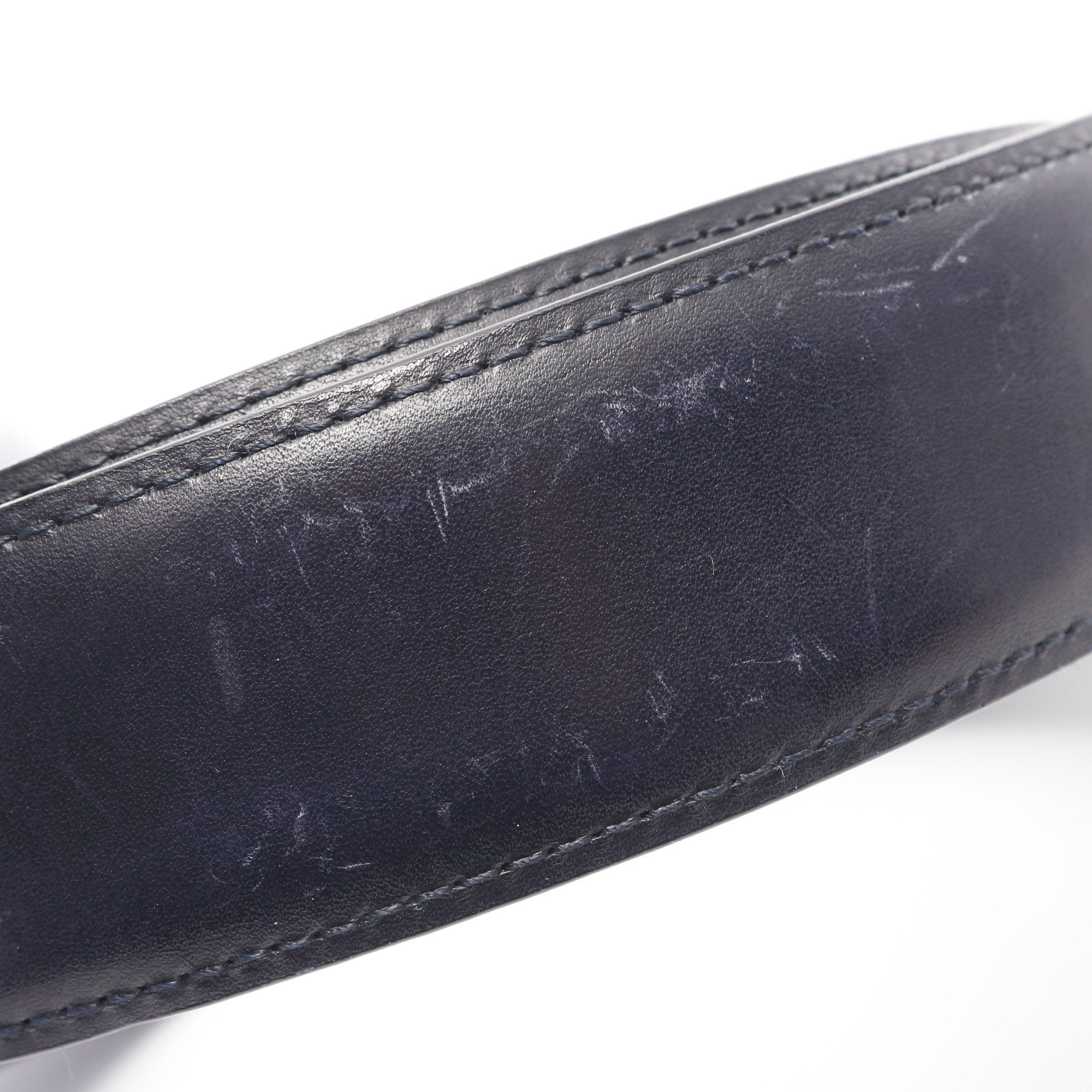 Louis Vuitton Louis Vuitton Belt Leather Dark Navy Size ONE SIZE - 8 Thumbnail