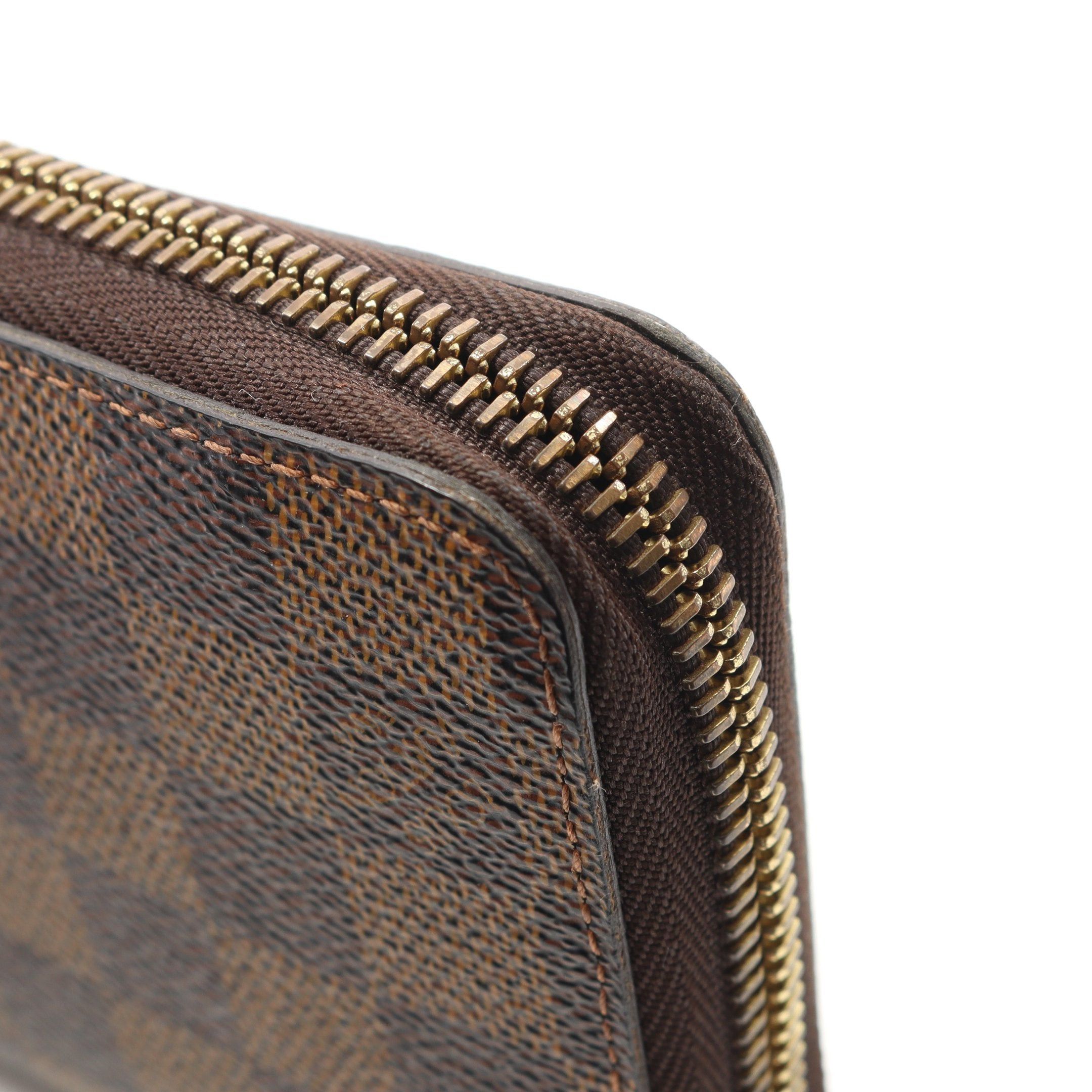 Louis Vuitton Louis Vuitton Zippy Wallet Damier Ebene Round Zipper Long Brown Size ONE SIZE - 9 Thumbnail