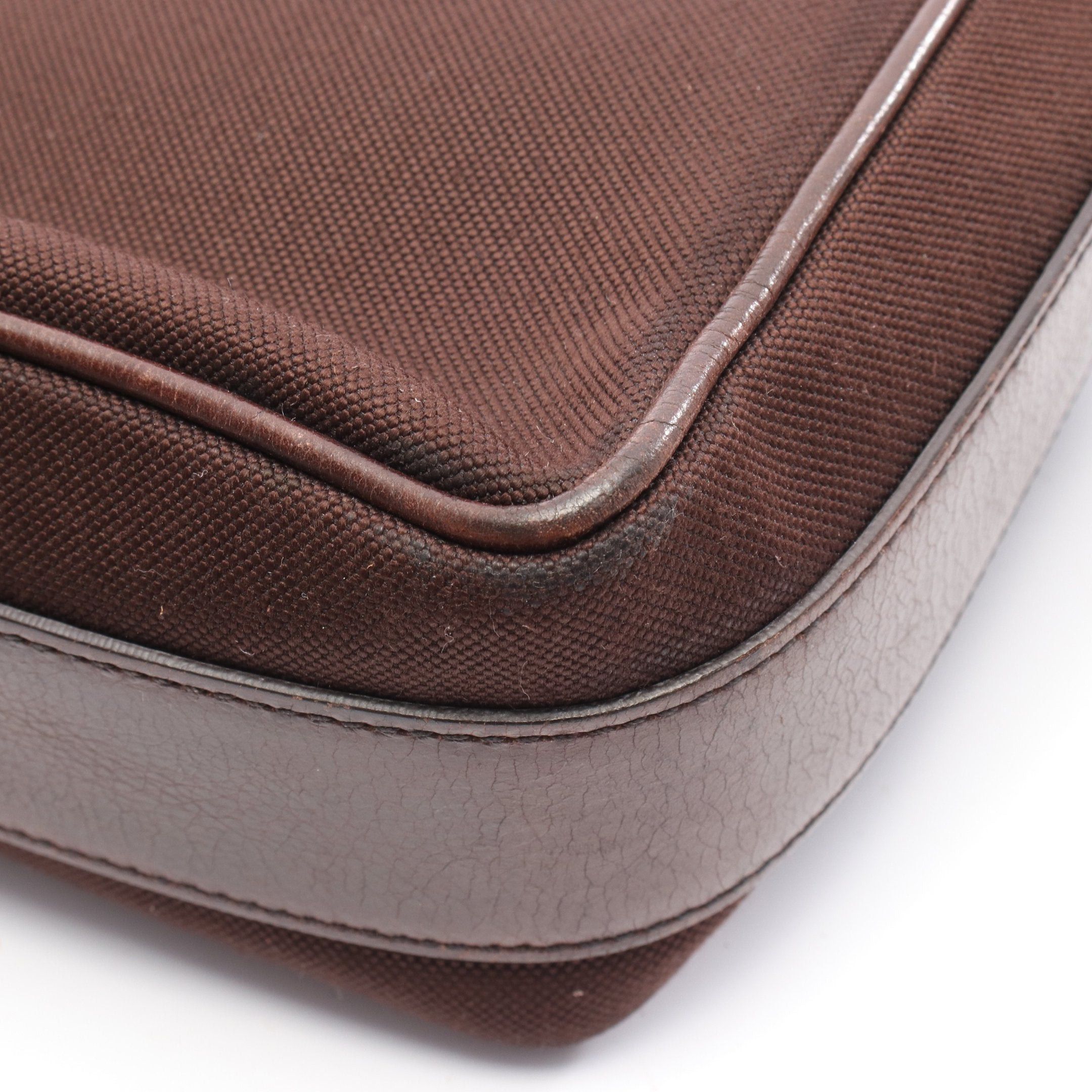 Cartier Cartier Santos Messenger Shoulder Bag Canvas Leather Dark Brown Size ONE SIZE - 7 Thumbnail