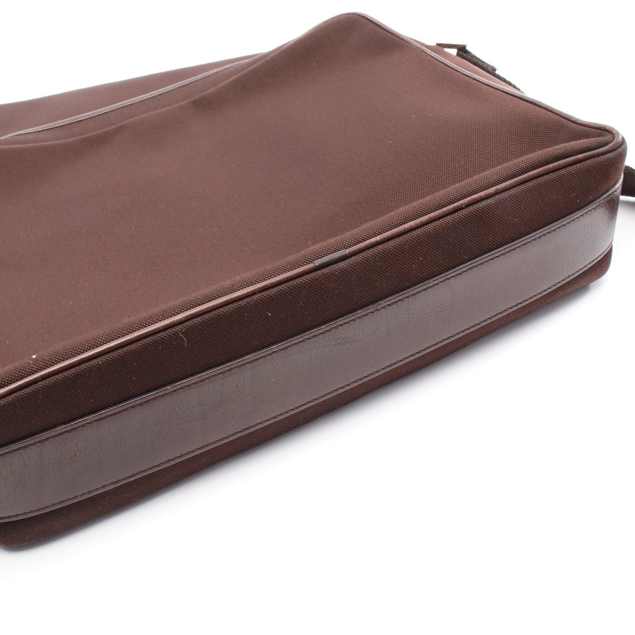 Cartier Cartier Santos Messenger Shoulder Bag Canvas Leather Dark Brown Size ONE SIZE - 6 Thumbnail