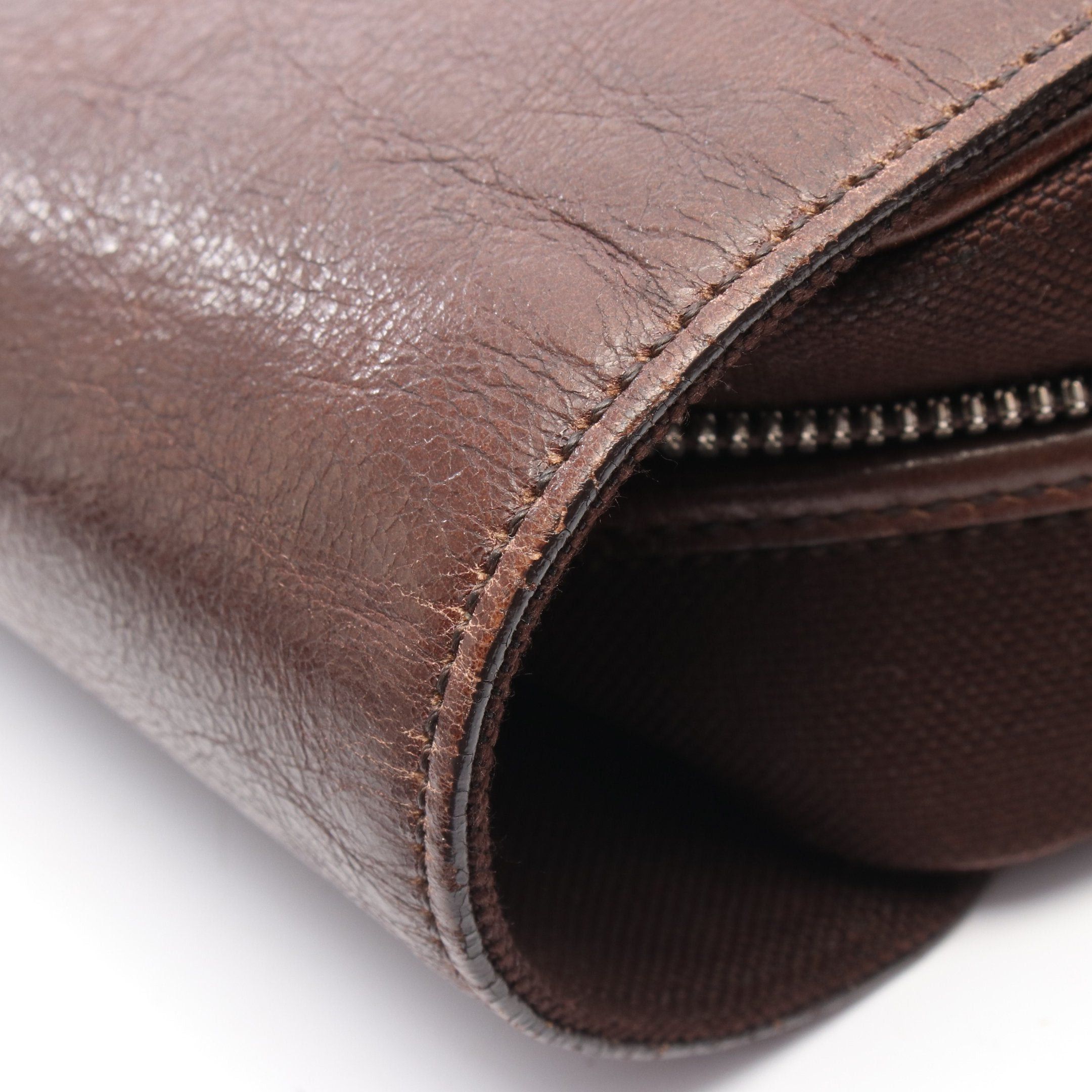 Cartier Cartier Santos Messenger Shoulder Bag Canvas Leather Dark Brown Size ONE SIZE - 11 Thumbnail