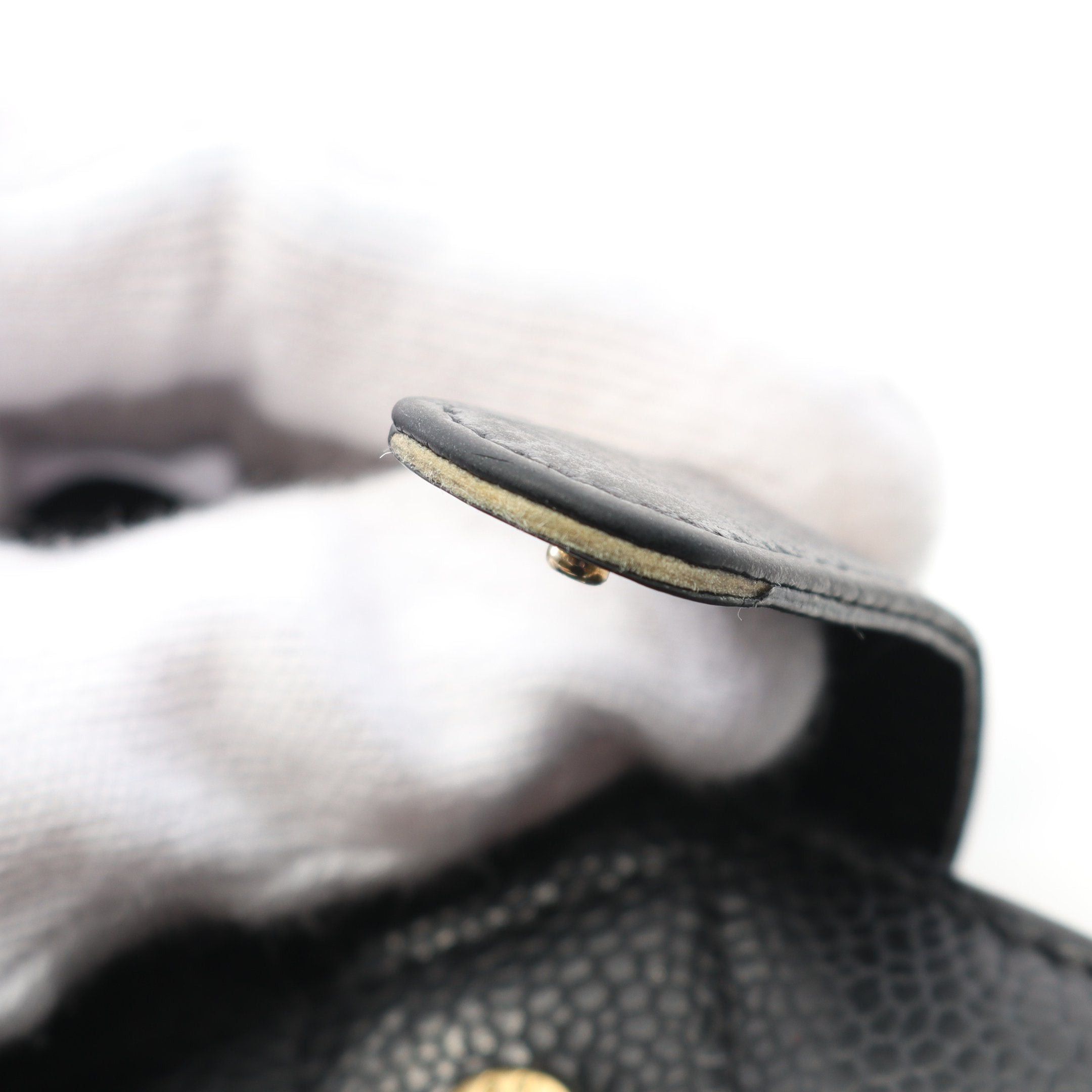 Chanel Chanel Matelasse Double Hook Wallet Bi-Fold Caviar Skin Black Gold Hardware Size ONE SIZE - 12 Thumbnail