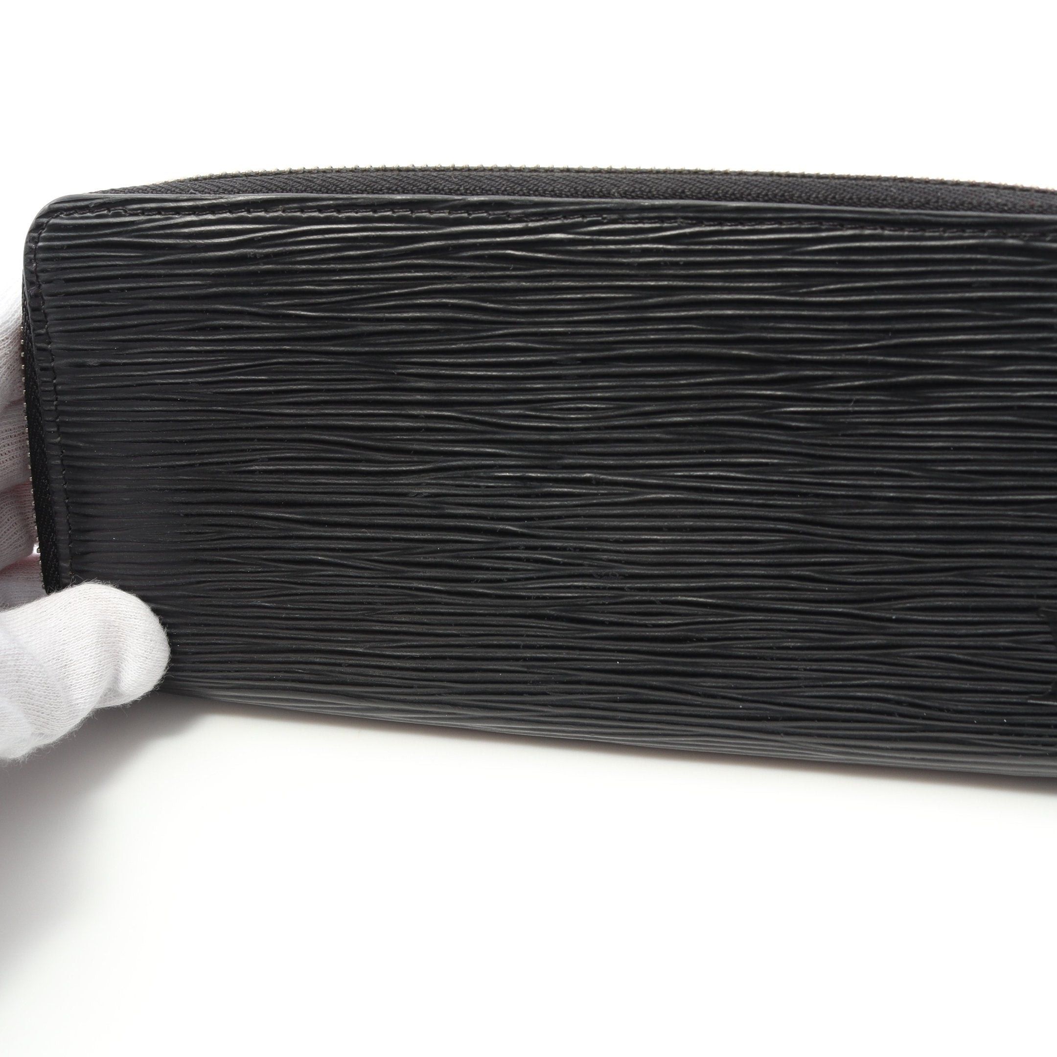 Louis Vuitton Louis Vuitton Portefeuil Clemence Epi Noir Round Zipper Long Wallet Leather Black Size ONE SIZE - 10 Thumbnail