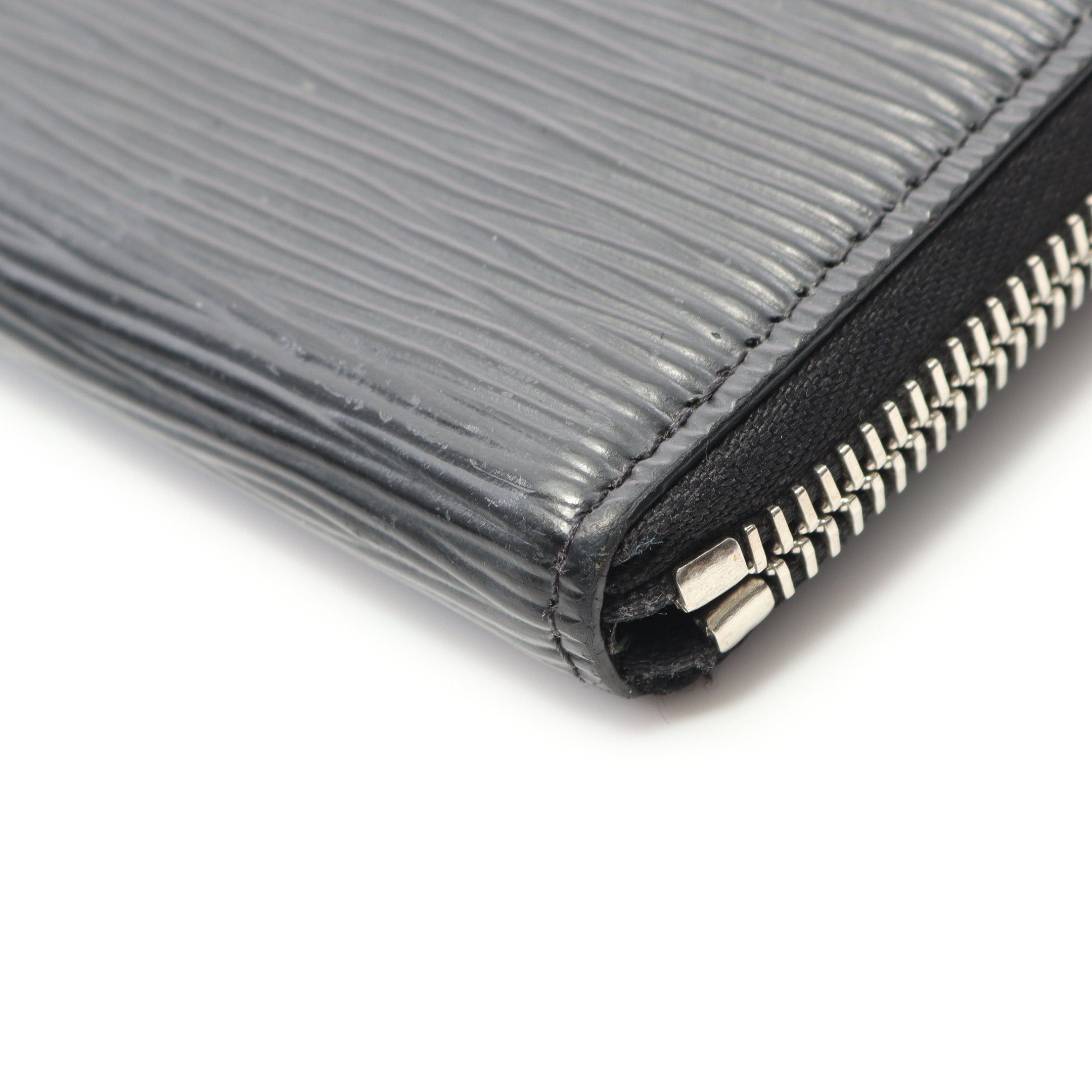 Louis Vuitton Louis Vuitton Portefeuil Clemence Epi Noir Round Zipper Long Wallet Leather Black Size ONE SIZE - 8 Thumbnail