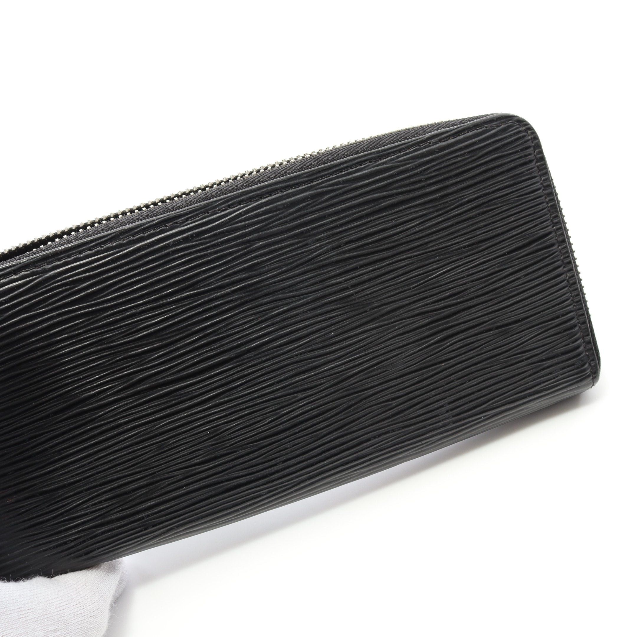 Louis Vuitton Louis Vuitton Portefeuil Clemence Epi Noir Round Zipper Long Wallet Leather Black Size ONE SIZE - 11 Thumbnail