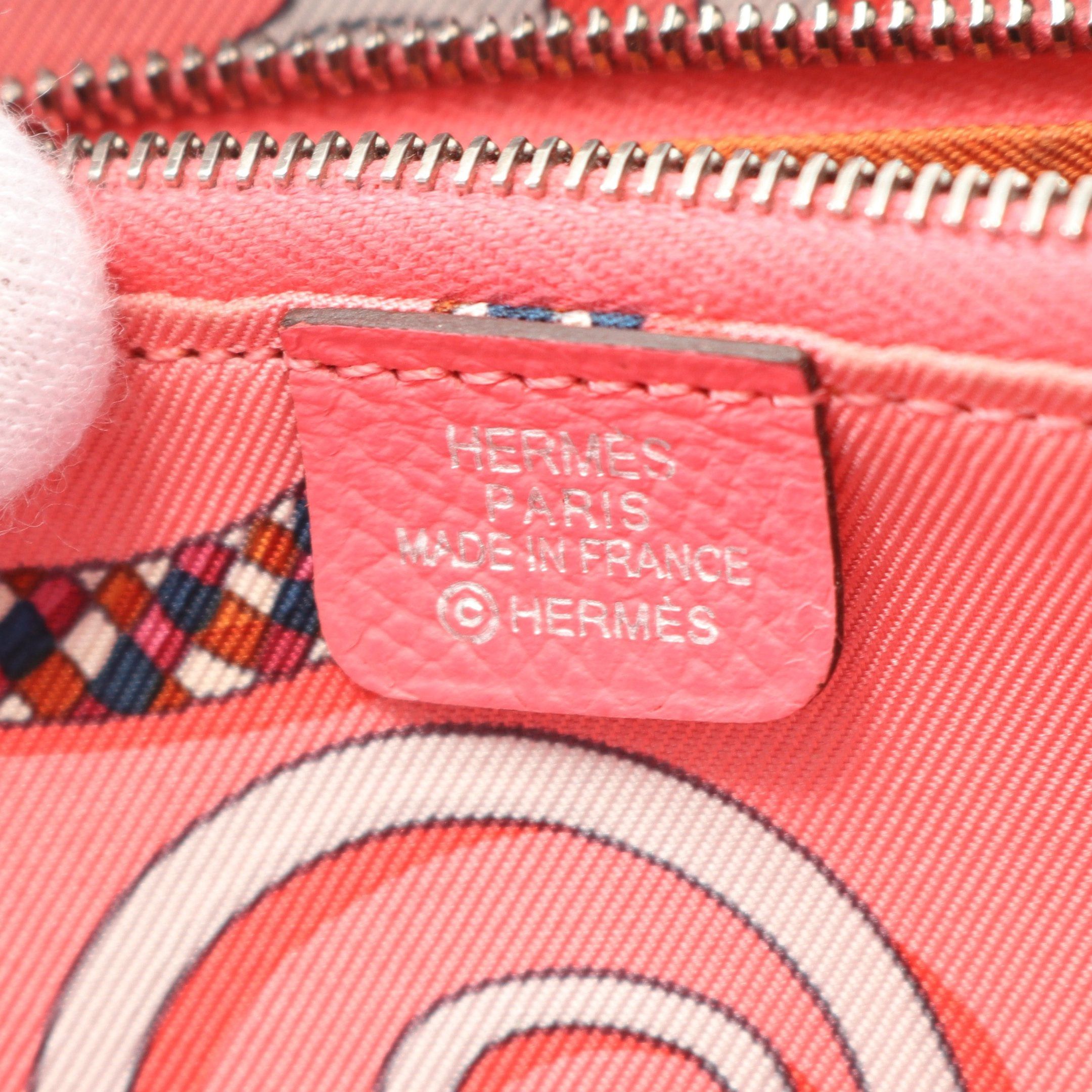 Hermes Hermes Azap Compact Silk In Rose Azalea Round Zipper Wallet Veau Epsom Pink Silver Hardware D Stamp Size ONE SIZE - 4 Thumbnail