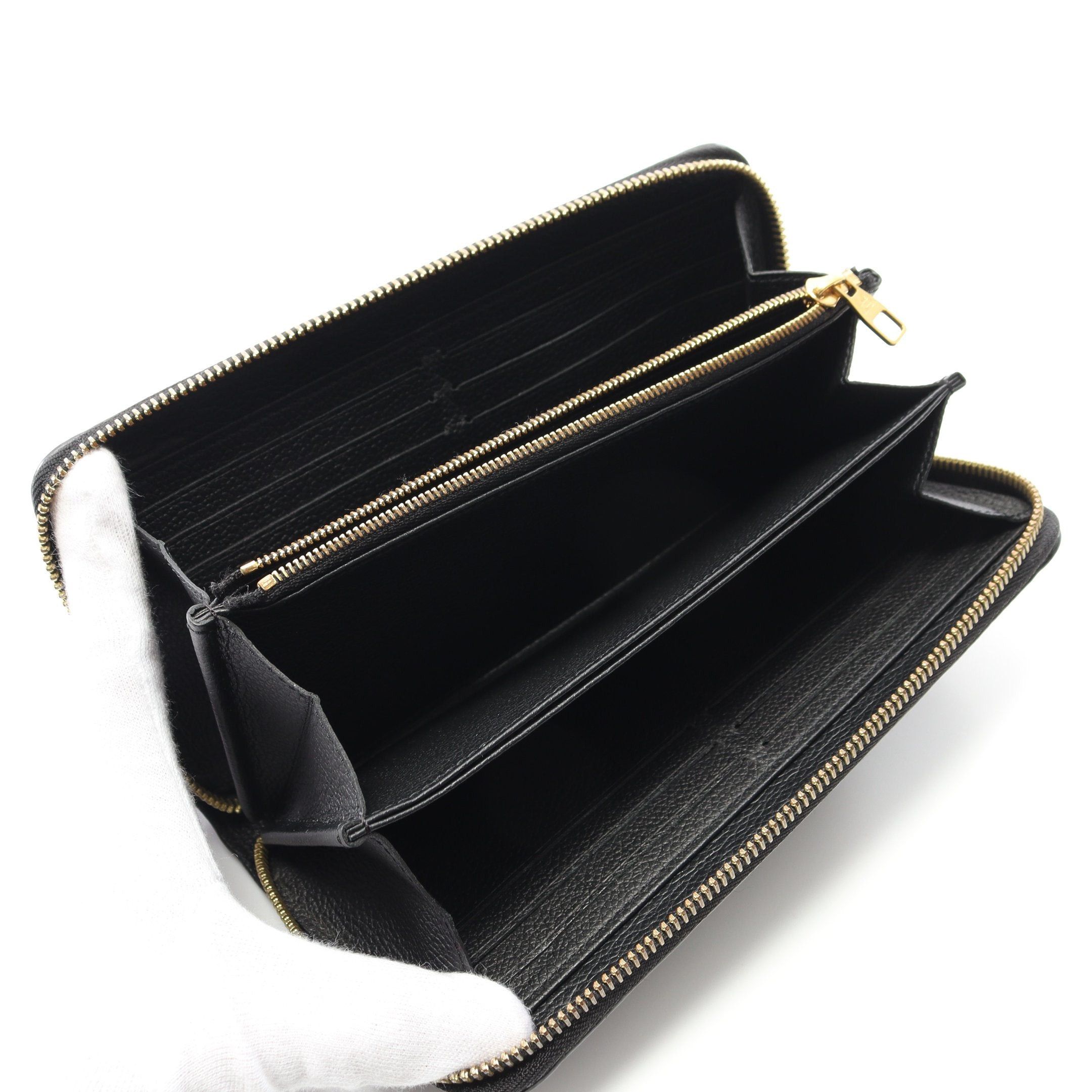 Louis Vuitton Louis Vuitton Zippy Wallet Monogram Empreinte Noir Round Zipper Long Leather Black Size ONE SIZE - 3 Thumbnail