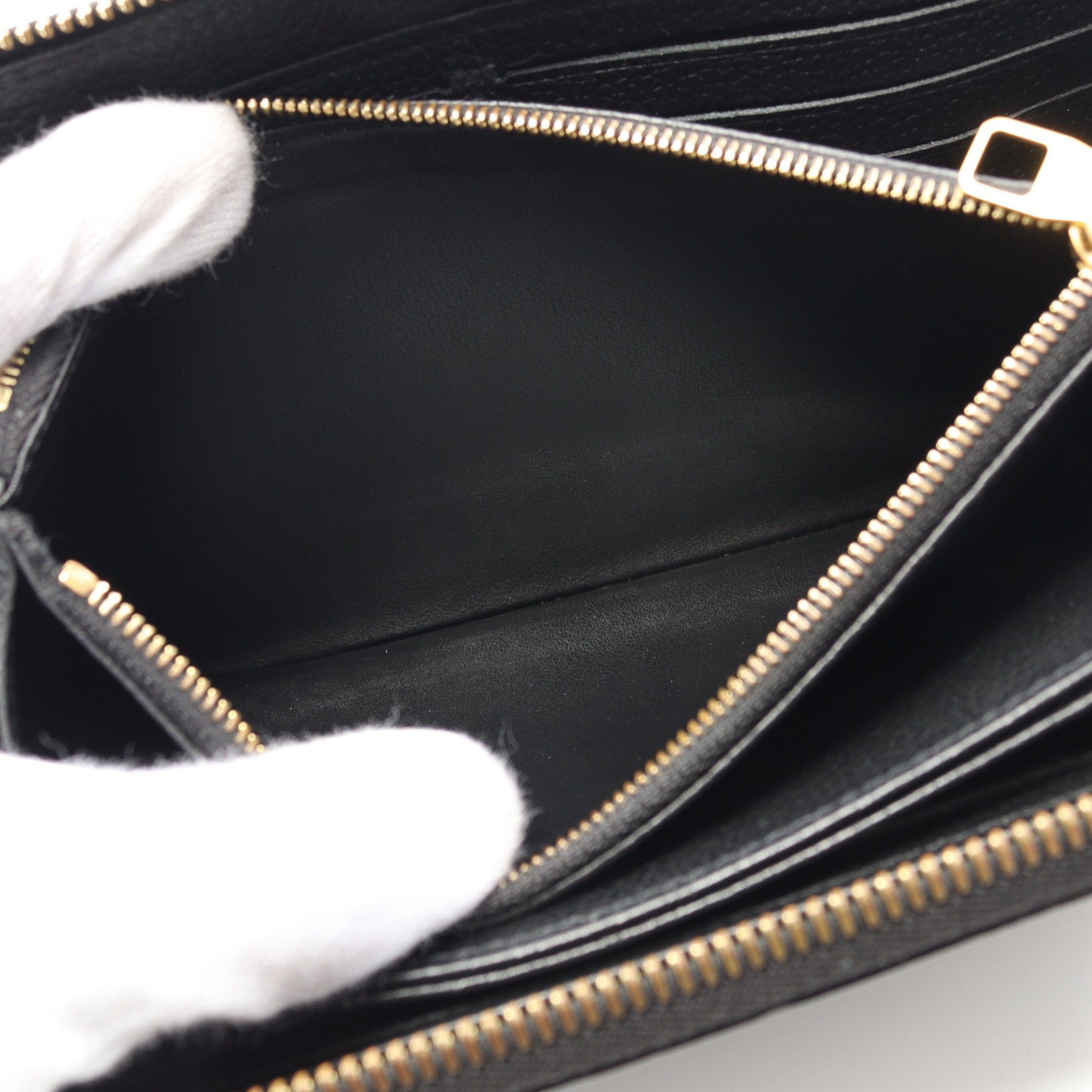 Louis Vuitton Louis Vuitton Zippy Wallet Monogram Empreinte Noir Round Zipper Long Leather Black Size ONE SIZE - 6 Thumbnail
