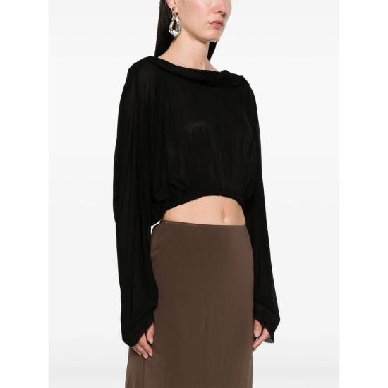 Rick Owens RICK OWENS Women Blouses RO01E7278 BZ 09 BLACK Size ONE SIZE - 2 Thumbnail