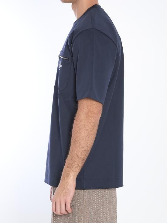 Fendi FENDI Men T-Shirts FY0936 BLUE Size US M / EU 48-50 / 2 - 3 Thumbnail