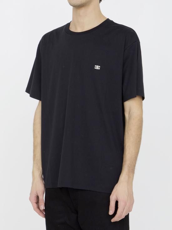 Celine CELINE Men T-Shirts 2X04I671Q BLACK Size US L / EU 52-54 / 3 - 2 Thumbnail