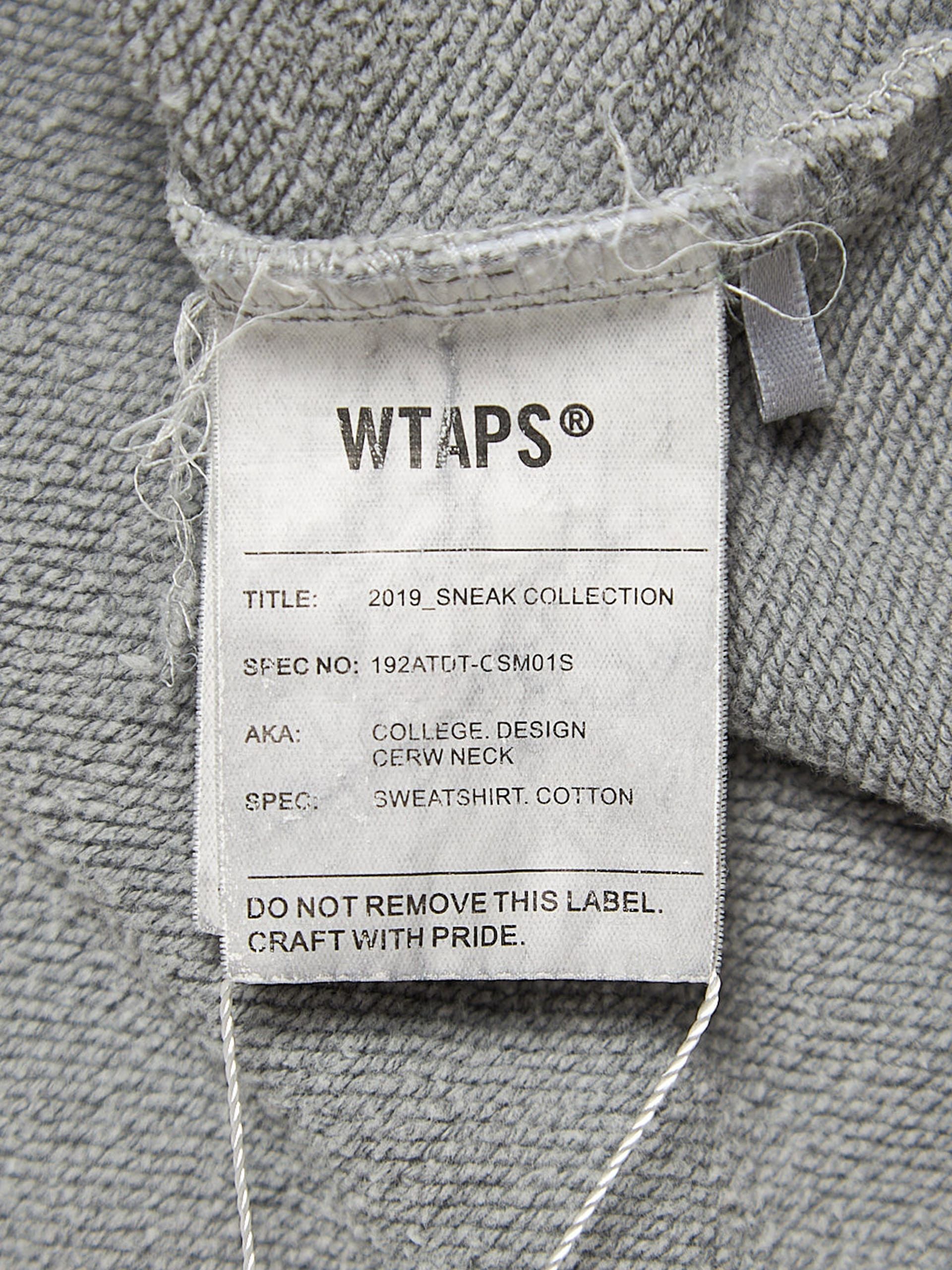 Wtaps Gray Logo Printed Cotton Hoodie Size US XL / EU 56 / 4 - 4 Thumbnail