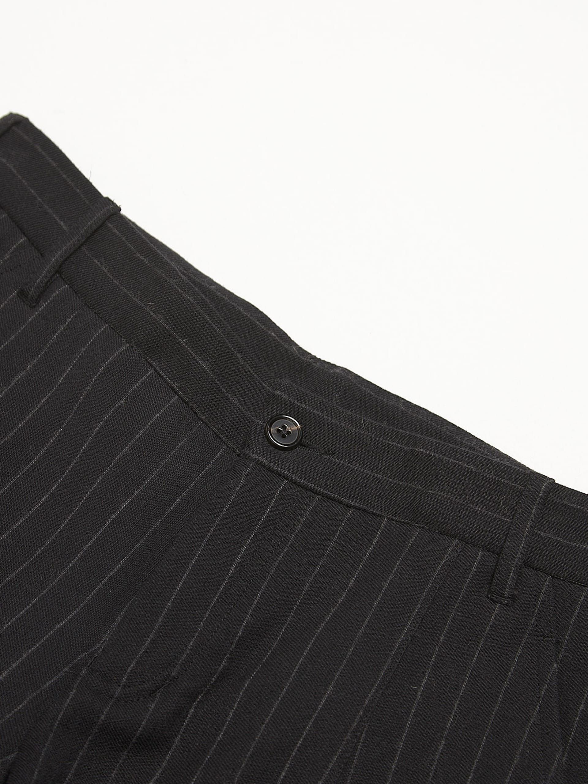 Junya Watanabe Black Buttoned Waist Cotton Trousers Size US 33 - 3 Thumbnail