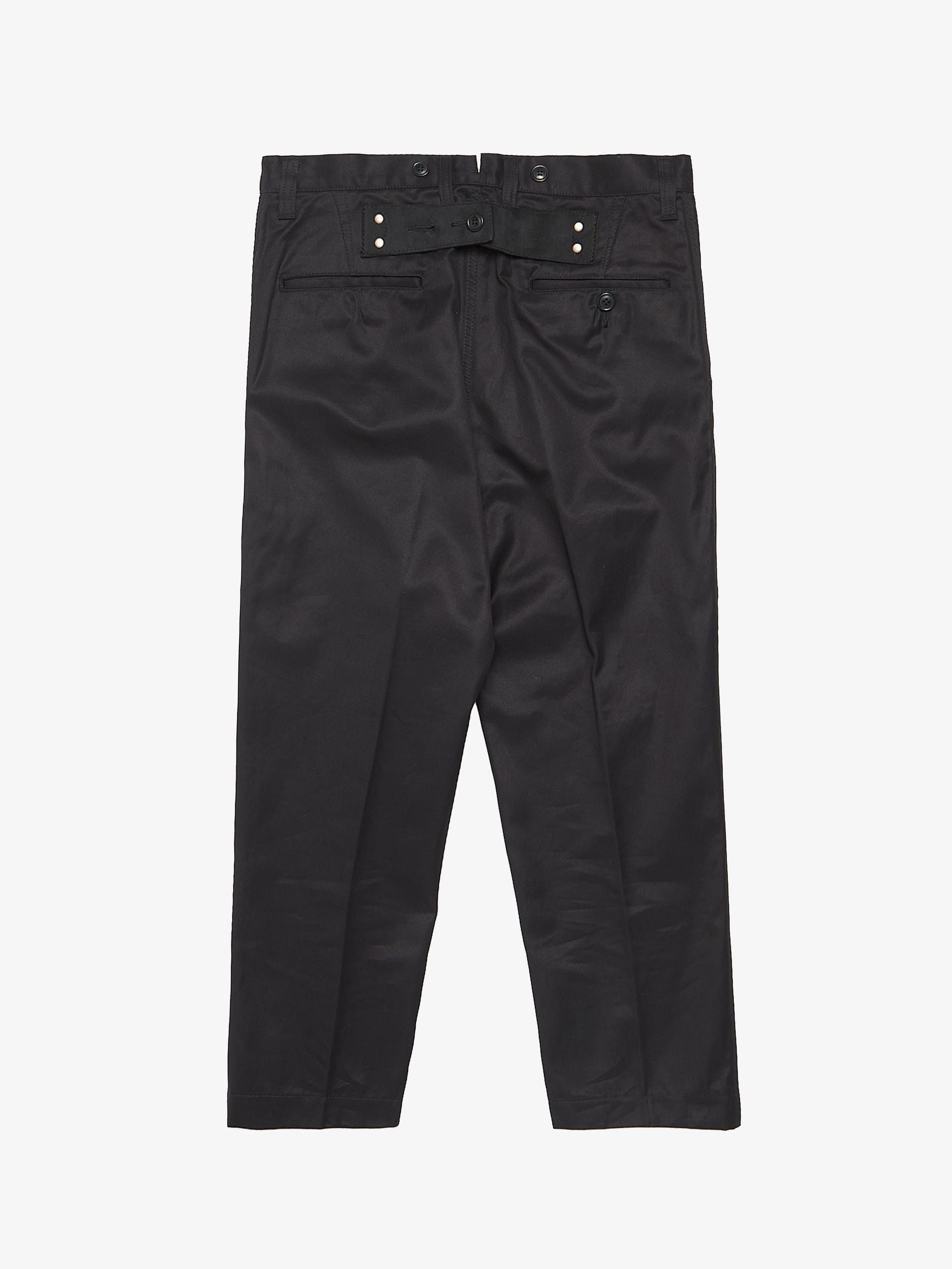 Junya Watanabe Black Buttoned Waist Cotton Trousers Size US 33 - 7 Thumbnail