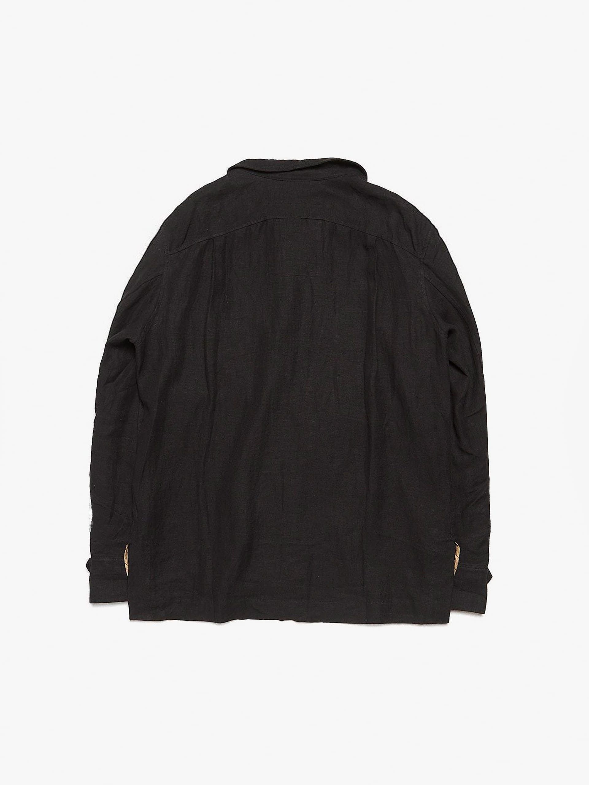 Ziggy Chen Black Boxy Linen Jacket Size US M / EU 48-50 / 2 - 2 Thumbnail