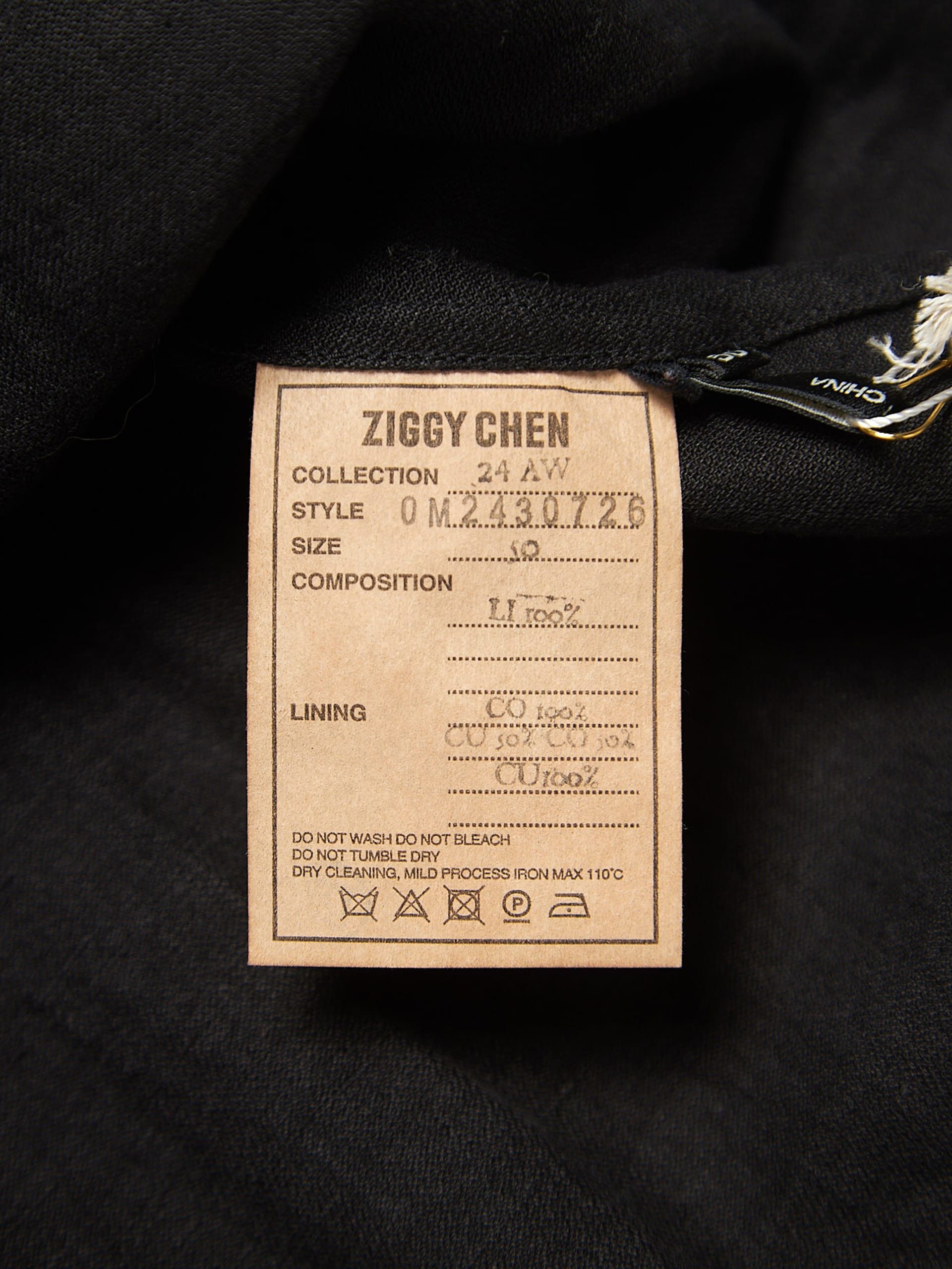 Ziggy Chen Black Boxy Linen Jacket Size US M / EU 48-50 / 2 - 4 Thumbnail