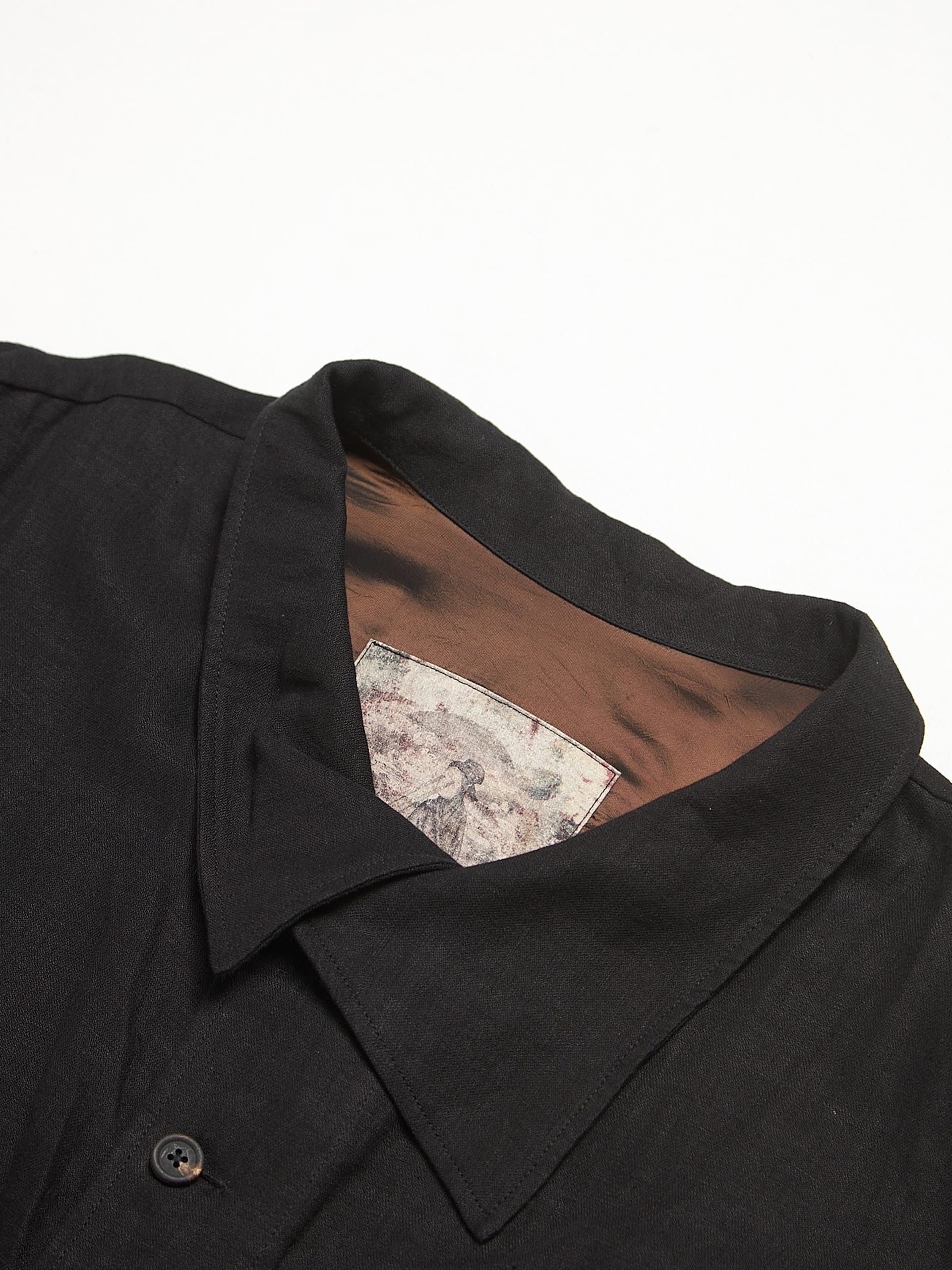 Ziggy Chen Black Boxy Linen Jacket Size US M / EU 48-50 / 2 - 3 Thumbnail
