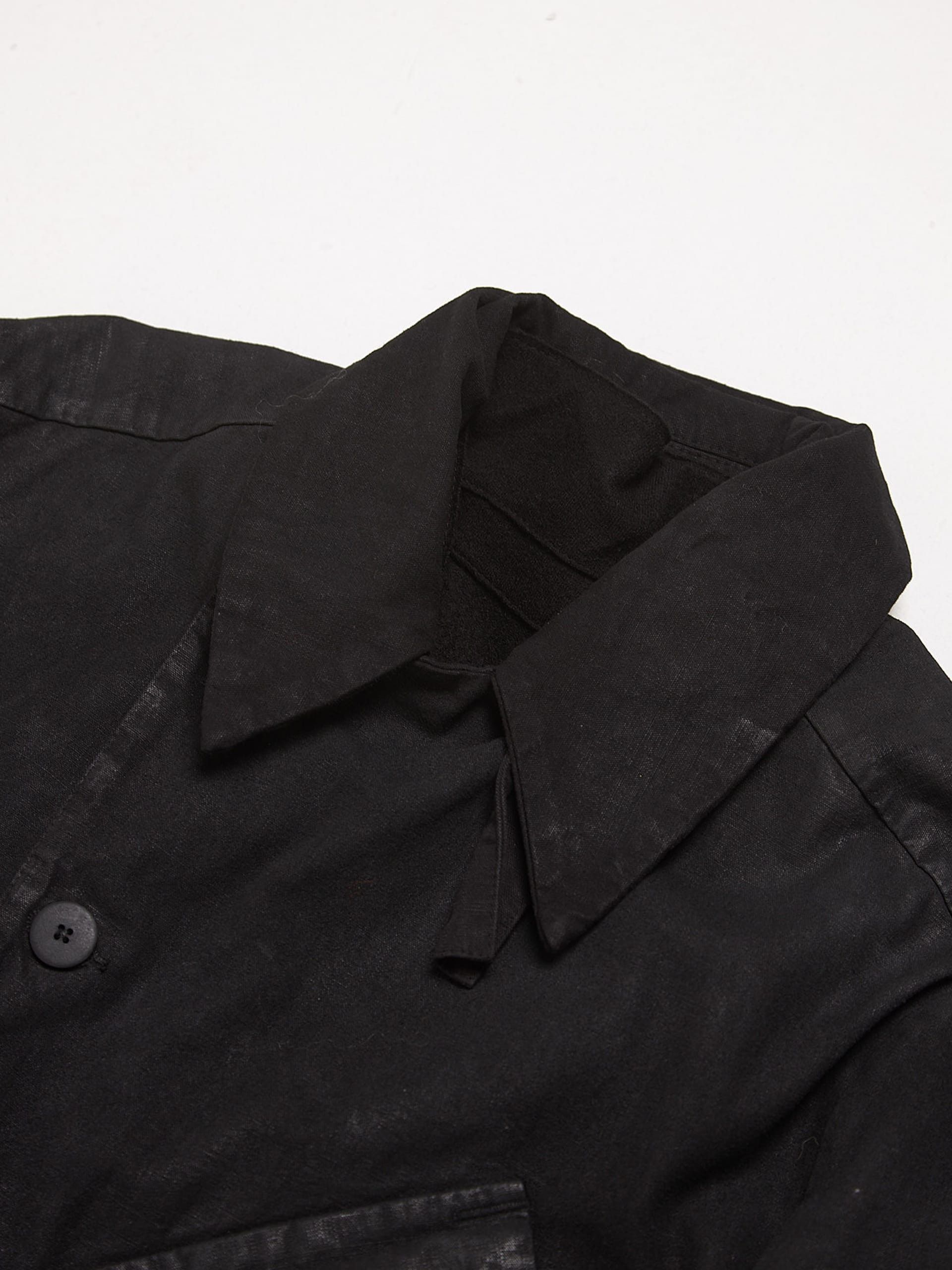Transit Black Waxed Cotton Inner Wool Layered Coat Size US XXL / EU 58 / 5 - 3 Thumbnail