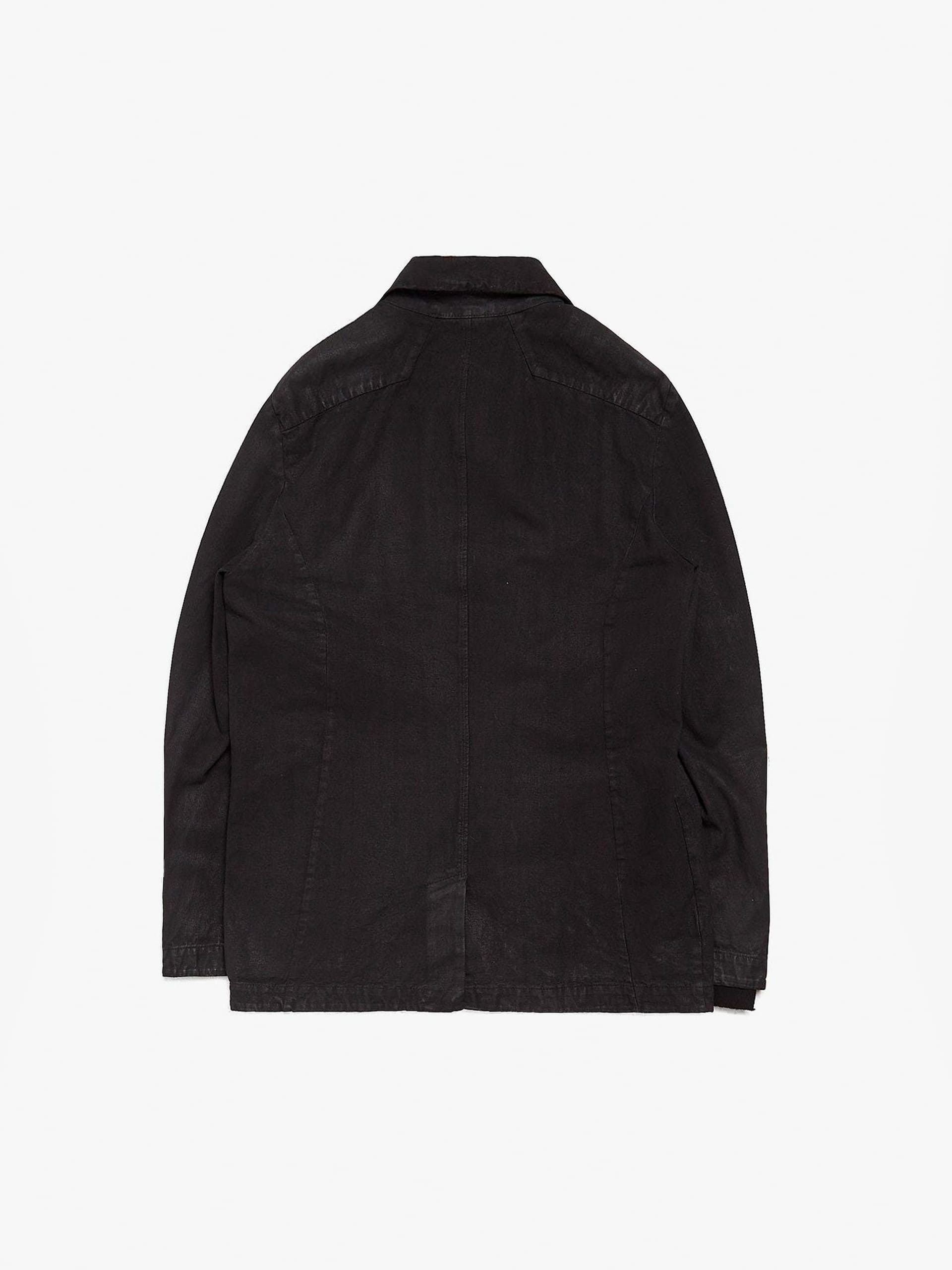Transit Black Waxed Cotton Inner Wool Layered Coat Size US XXL / EU 58 / 5 - 2 Thumbnail