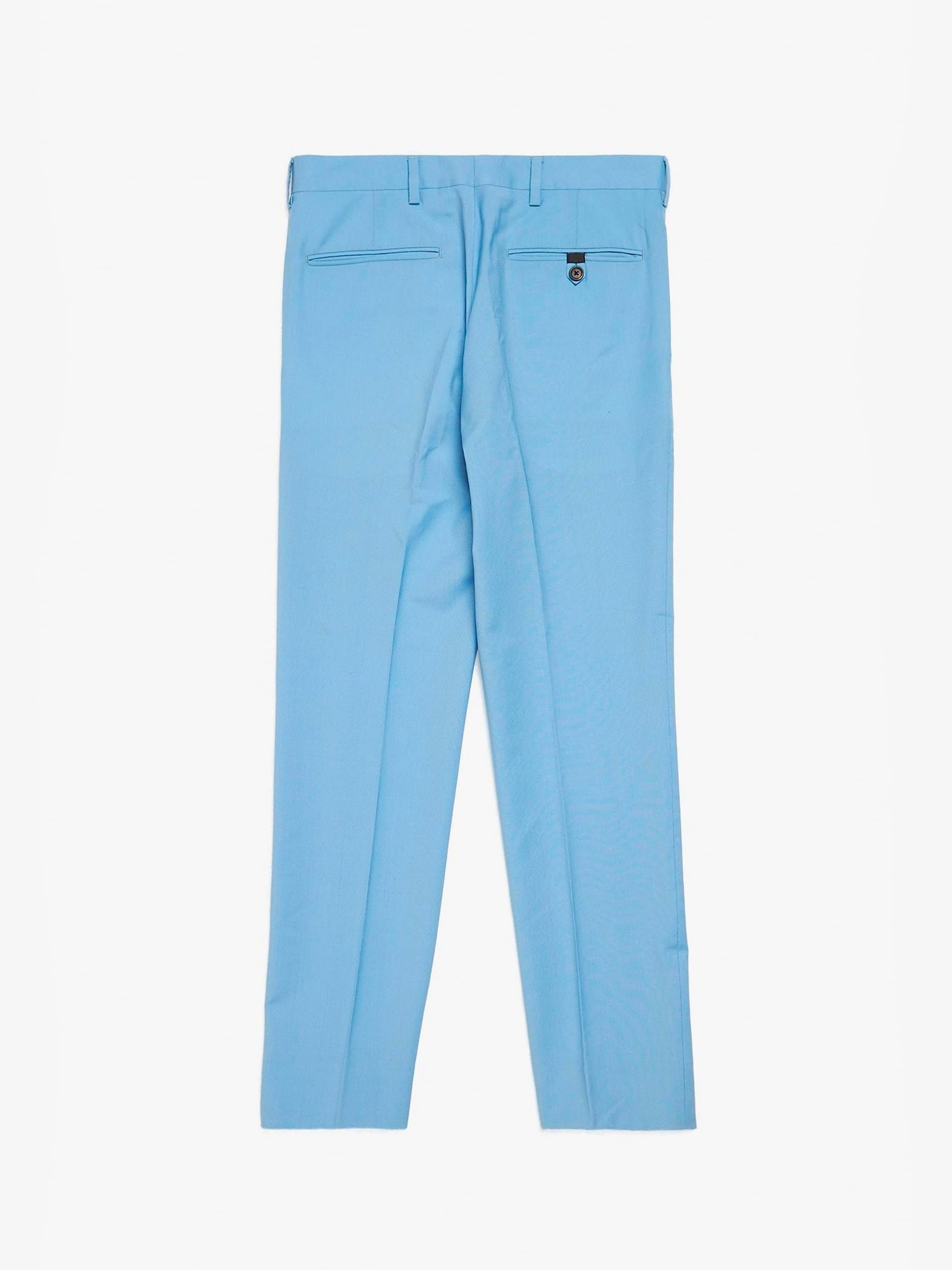 Prada Light Blue Classic Viscose Trousers Size US 28 / EU 44 - 2 Thumbnail