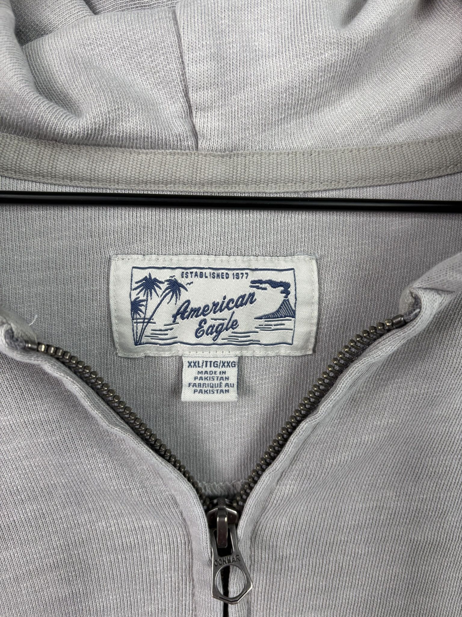 American Eagle Outfitters × Vintage Vintage Y2K American Eagle Blank Zip Up Sweatshirt Size US XXL / EU 58 / 5 - 2 Thumbnail