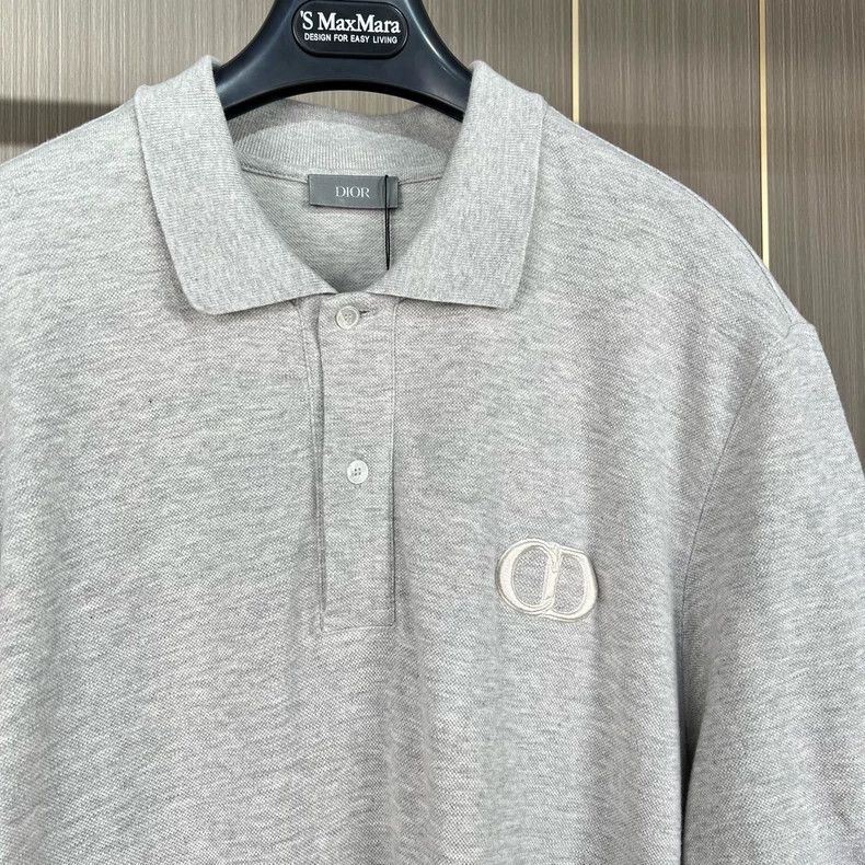 Dior Dior Gray Embroidered CD Letter Polo Shirt-yf Size US XXL / EU 58 / 5 - 3 Thumbnail