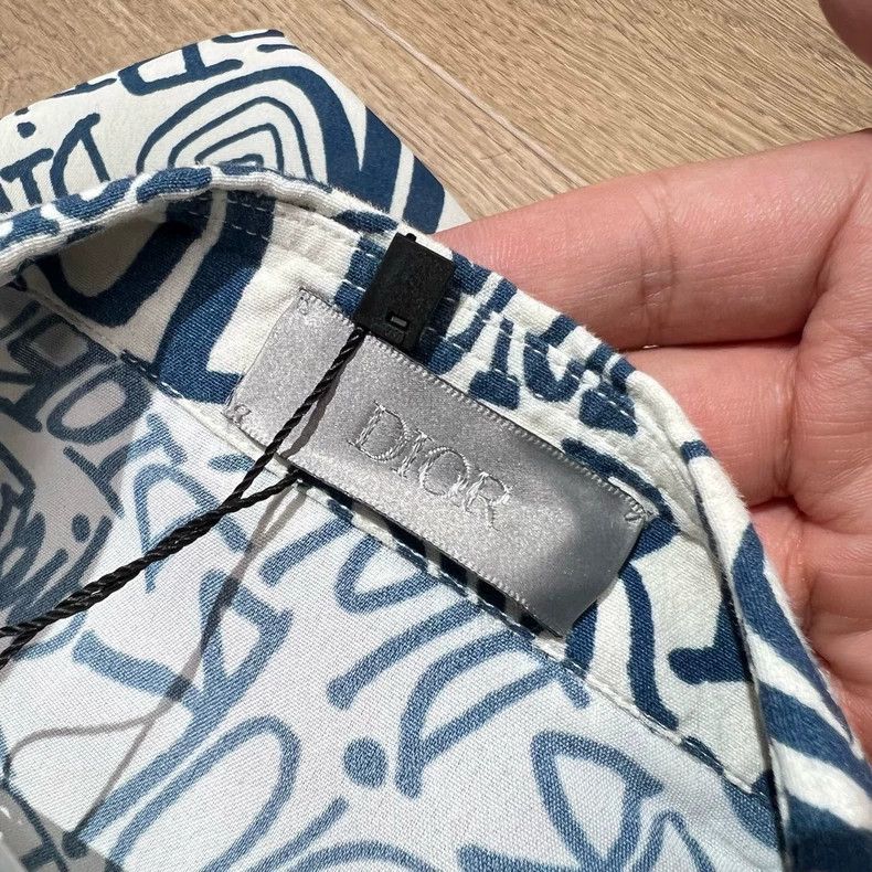 Dior Dior Stussy Silk Shirt with Print Design-yf Size US M / EU 48-50 / 2 - 7 Thumbnail