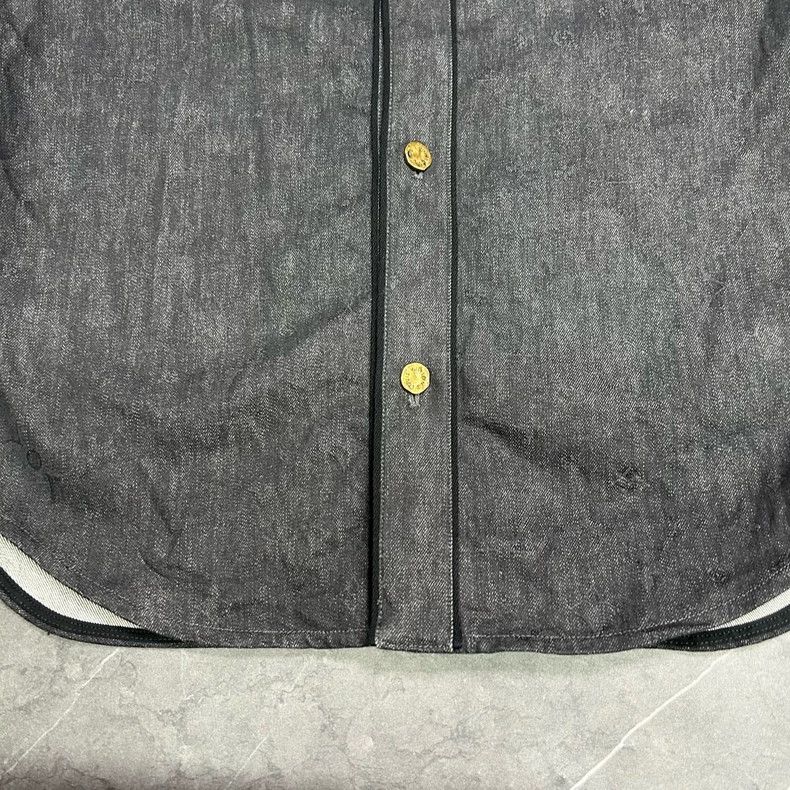 Louis Vuitton Louis Vuitton SS22 Denim Short Sleeve Cardigan Size US XL / EU 56 / 4 - 2 Thumbnail