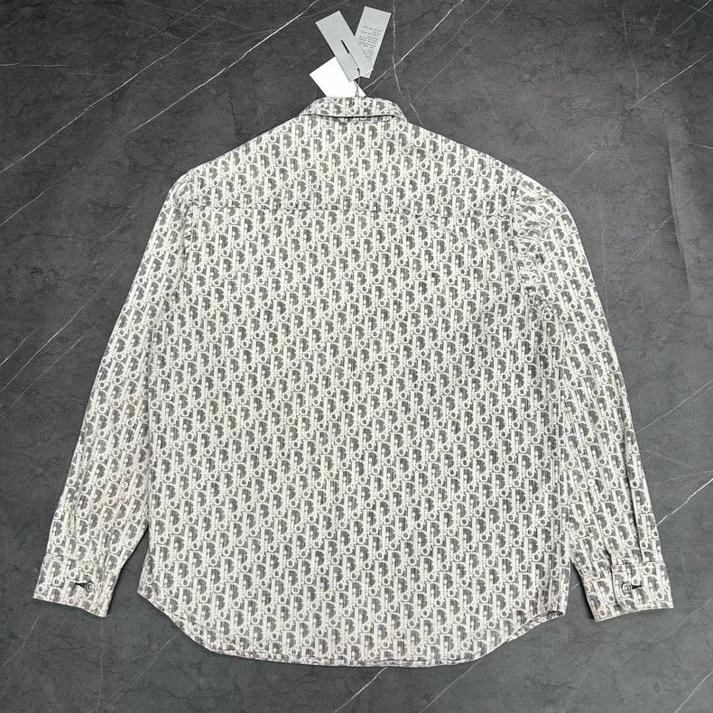 Dior Dior Grey Logo Denim Shirt Jacket Size US M / EU 48-50 / 2 - 4 Thumbnail
