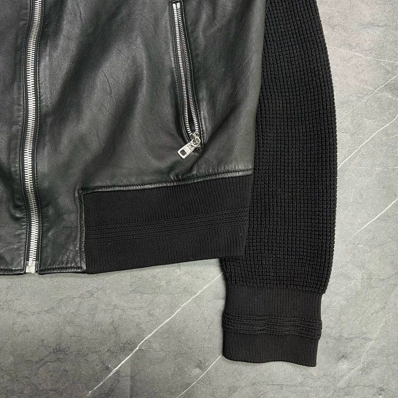 Dolce & Gabbana Dolce&Gabbana Leather Knit Jacket Size 56 Size US XXL / EU 58 / 5 - 3 Thumbnail