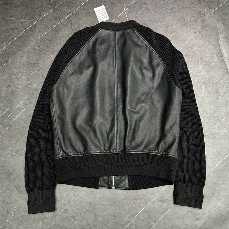 Dolce & Gabbana Dolce&Gabbana Leather Knit Jacket Size 56 Size US XXL / EU 58 / 5 - 2 Thumbnail