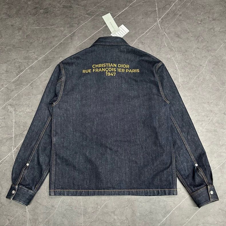 Dior New DIOR Denim Jacket with Logo Embroidery Size US L / EU 52-54 / 3 - 3 Thumbnail