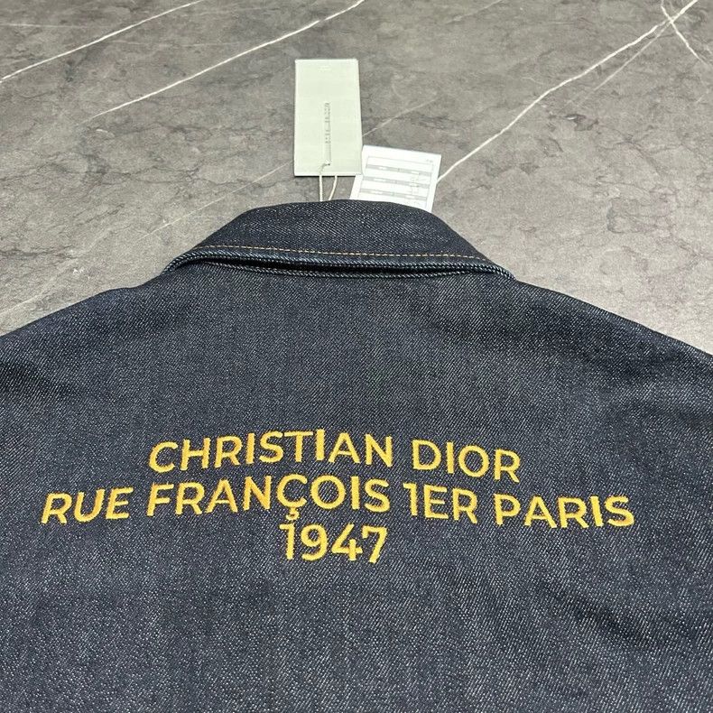 Dior New DIOR Denim Jacket with Logo Embroidery Size US L / EU 52-54 / 3 - 4 Thumbnail