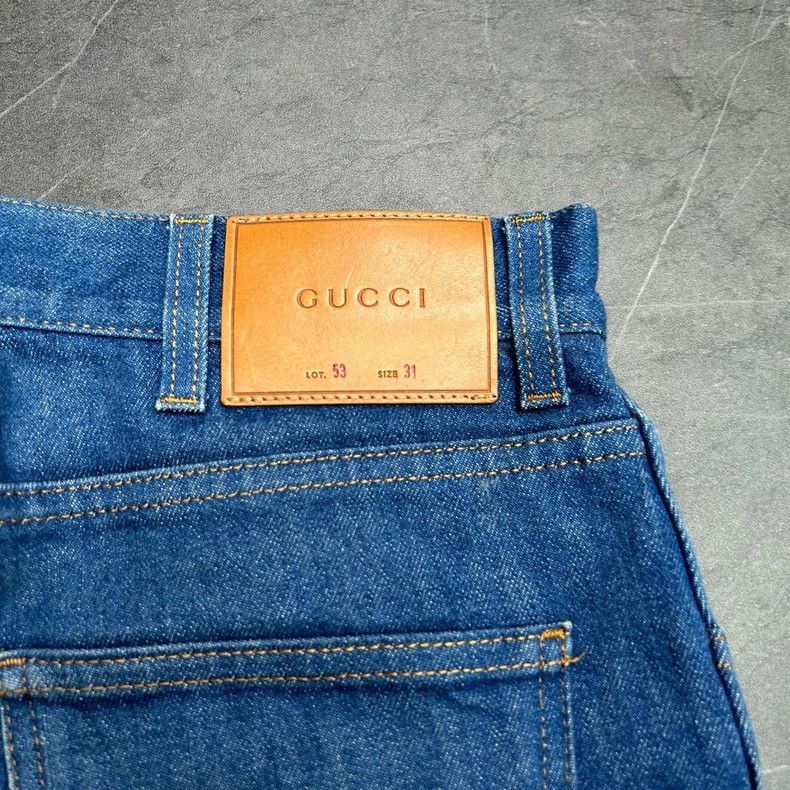 Gucci Gucci Tiger Head Denim Pants Size 31 Size US 31 - 5 Thumbnail